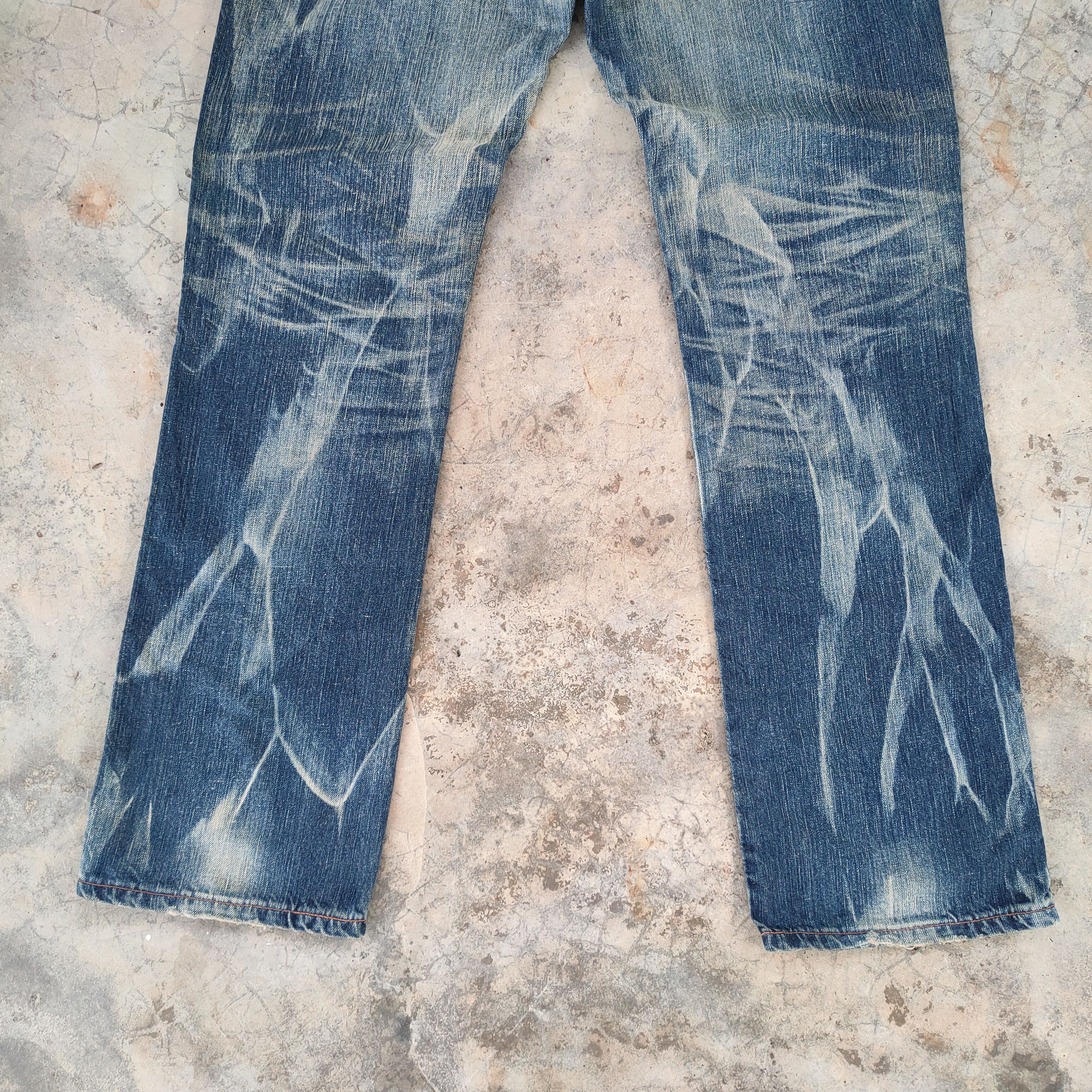 Edwin W32 VINTAGE EDWIN STORM WING FADED RIPPED JEANS PANTS Size US 32 / EU 48 - 13 Thumbnail