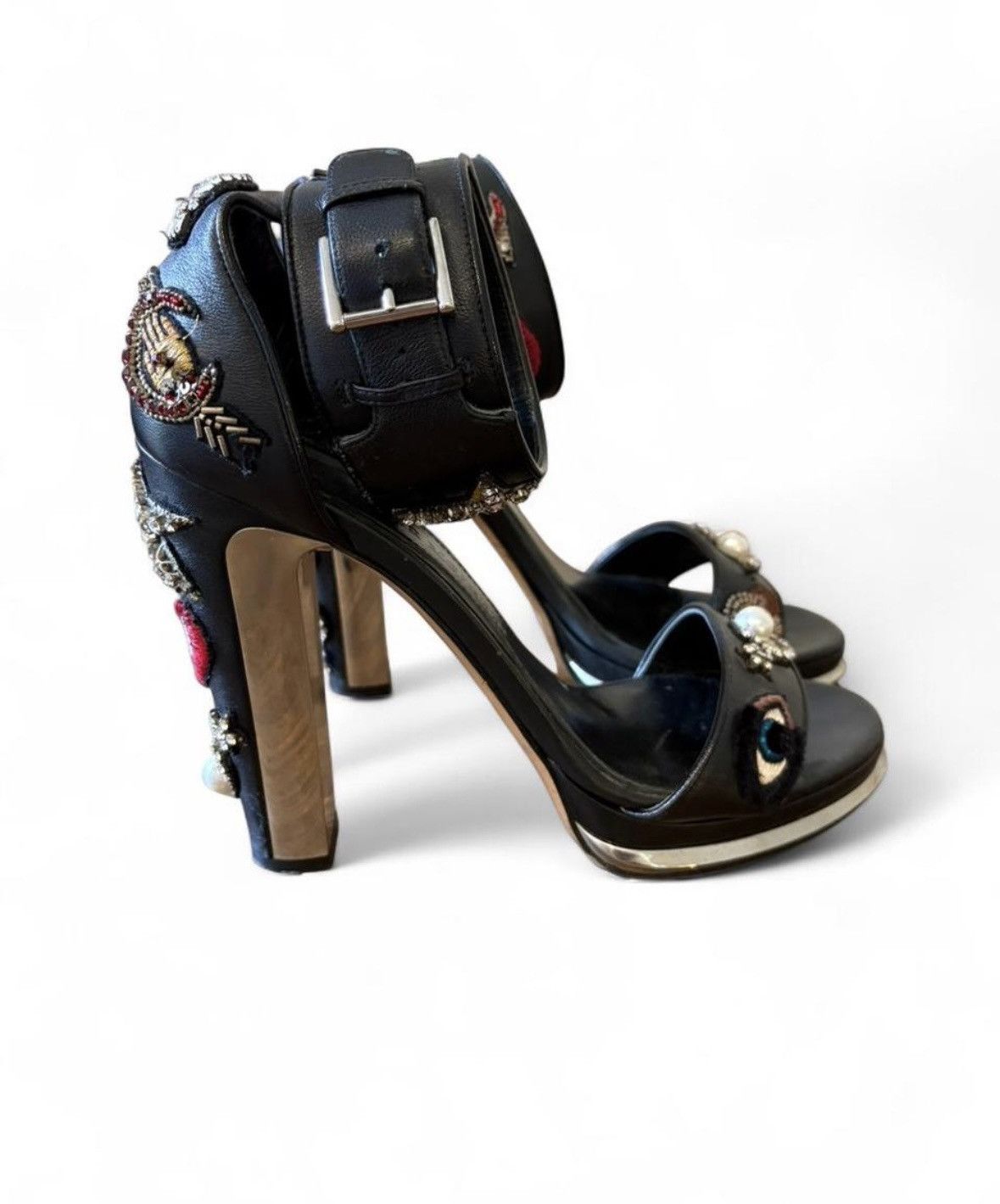 Alexander McQueen Rare Alexander McQueen Embroidered Obsession Heels Size US 8.5 / IT 38.5 - 2 Thumbnail