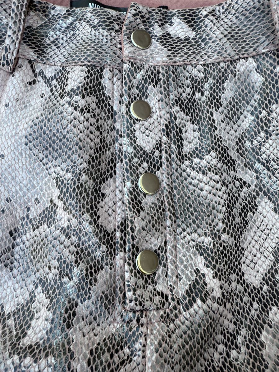 Missguided Missguided High Waist Pink Faux Snakeskin Reptile Pants Size 26" / US 2 / IT 38 - 11 Thumbnail