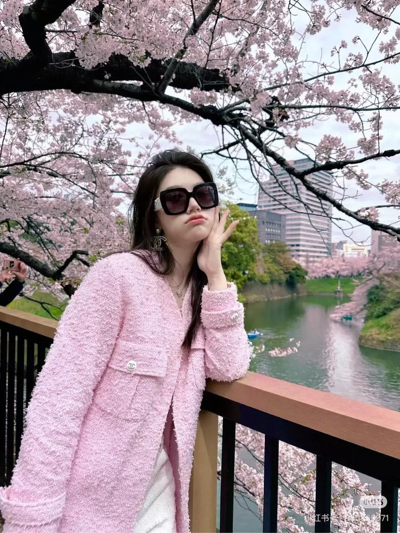 Chanel Chanel Pink coarse floral medium and long coat 2504-Nextarr Size XXS / US 00 / IT 34 - 7 Thumbnail