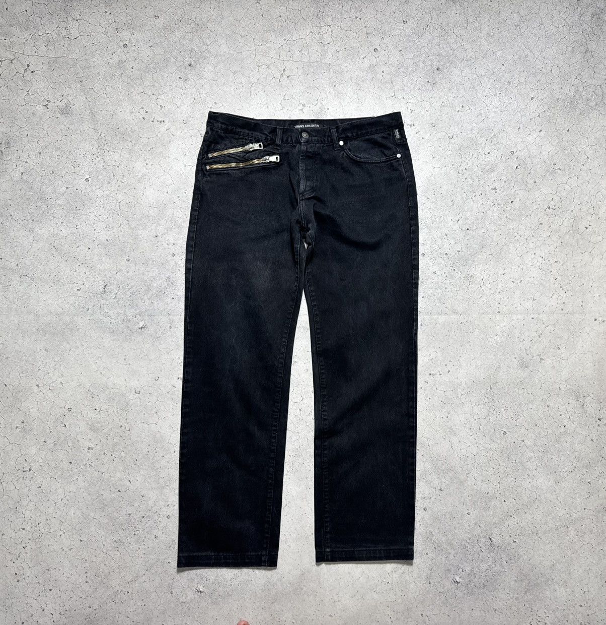 Versace Jeans Couture Versace Jeans Couture Vintage Luxury Black Denim Jeans Size US 36 / EU 52 - 1 Thumbnail