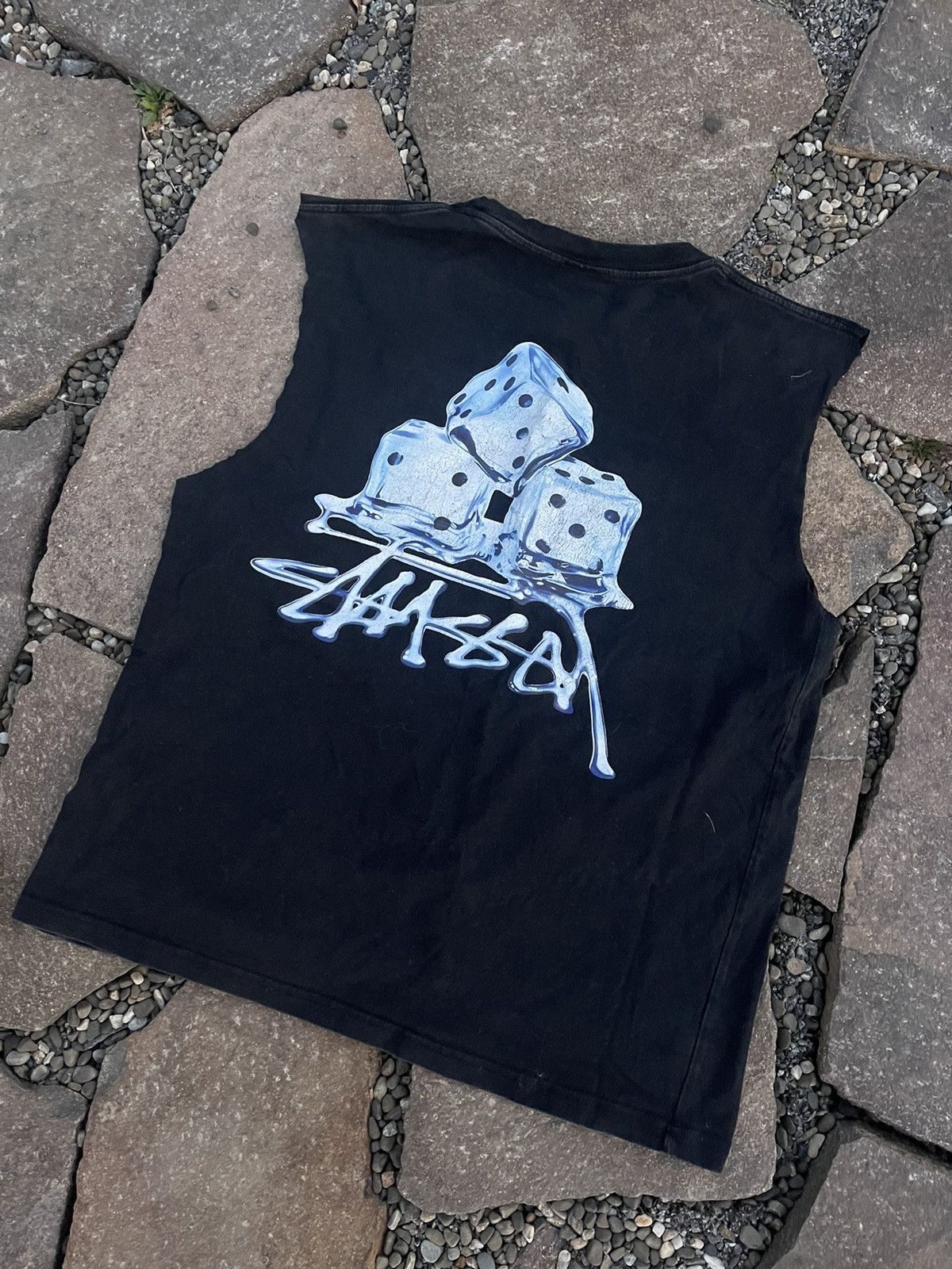 Other Y2K Stussy Big Logo distressed t-shirt sleeveless Size US M / EU 48-50 / 2 - 2 Thumbnail