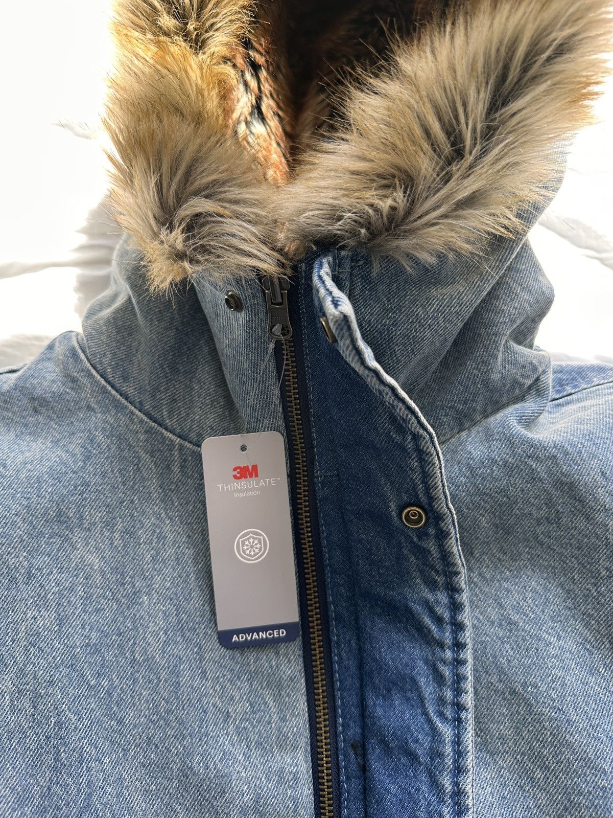 Supreme Supreme SS26 Reversible Faux Fur Hooded Work Jacket Denim Size US M / EU 48-50 / 2 - 2 Thumbnail