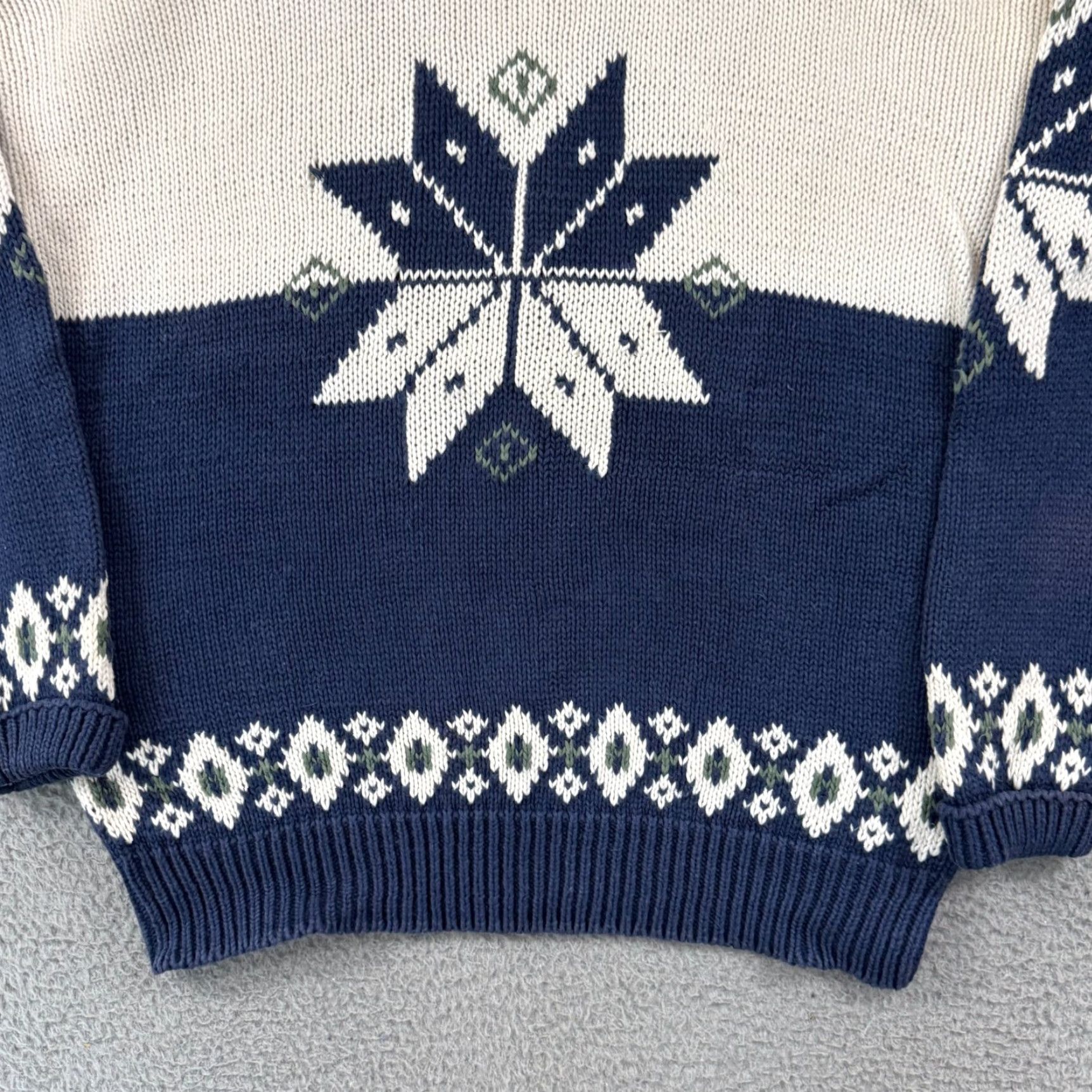 Vintage VINTAGE St Johns Bay Sweater Mens 2XL Blue Nordic Knit 90s Long Sleeve Crew Neck Size US XXL / EU 58 / 5 - 3 Thumbnail