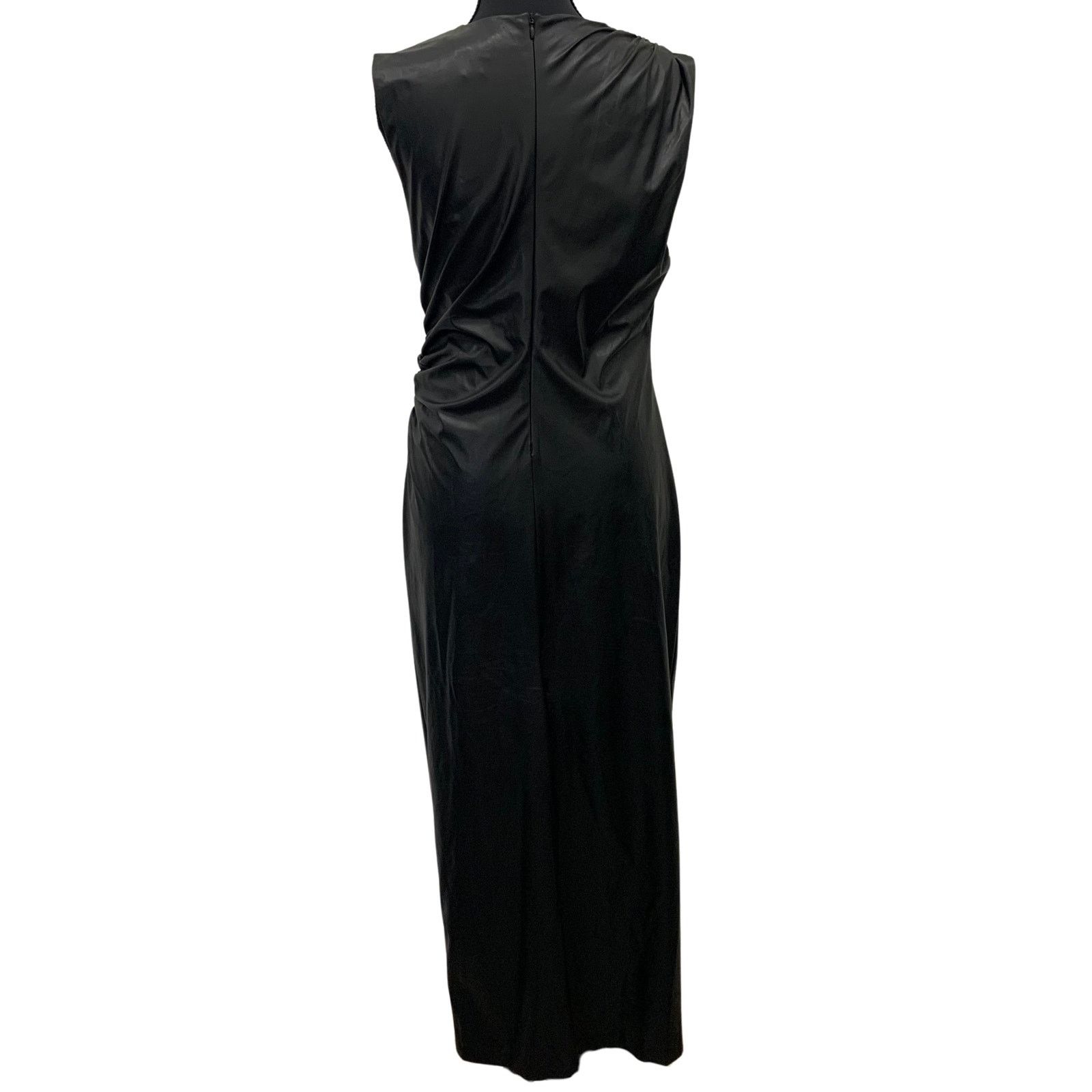Zara Zara Faux Leather Dress w/ Gathering Detail | Women's L Size L / US 10 / IT 46 - 2 Thumbnail