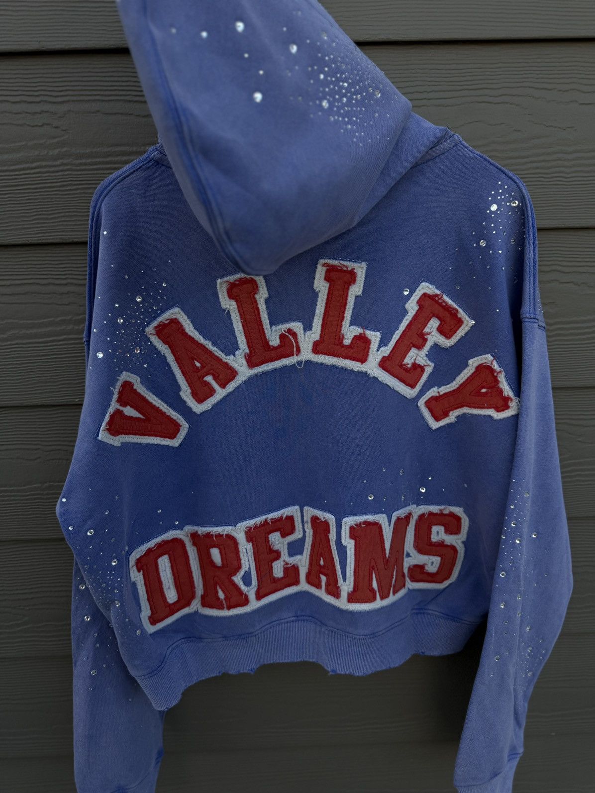 Vale Valley Hoodie Stone Zip Up Blue Crystals Size Medium (NEW) Size US M / EU 48-50 / 2 - 2 Thumbnail
