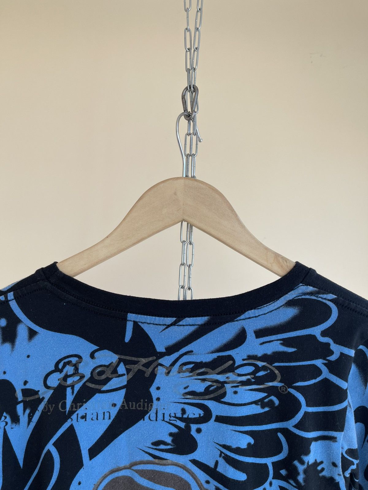 Ed Hardy Y2K Tattoo Skull Overprint Long Sleeve T-Shirt 2000s Vintage Size M / US 6-8 / IT 42-44 - 10 Thumbnail