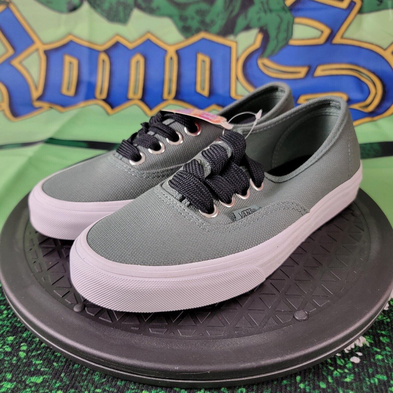 Vans VANS Authentic Oversized Lace Skate Shoes Silver Sz 5M 6.5W Grailed