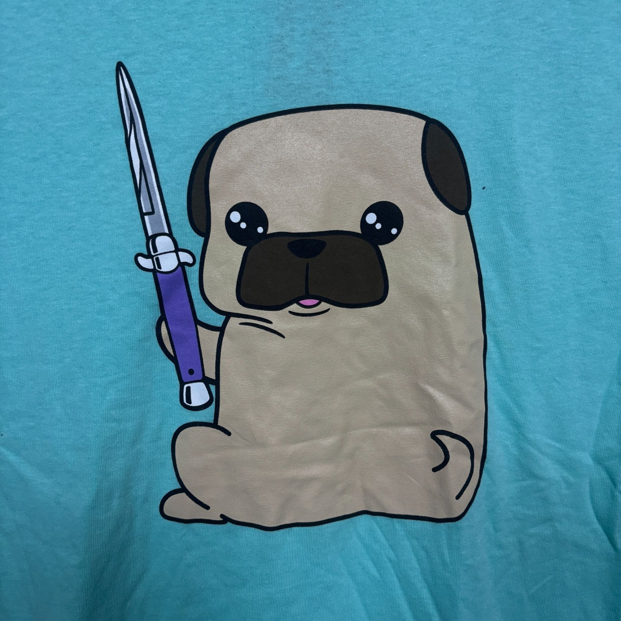 Other Pug with a switchblade Cute But Dangerous T-shirt size 2XL Size US XXL / EU 58 / 5 - 3 Thumbnail
