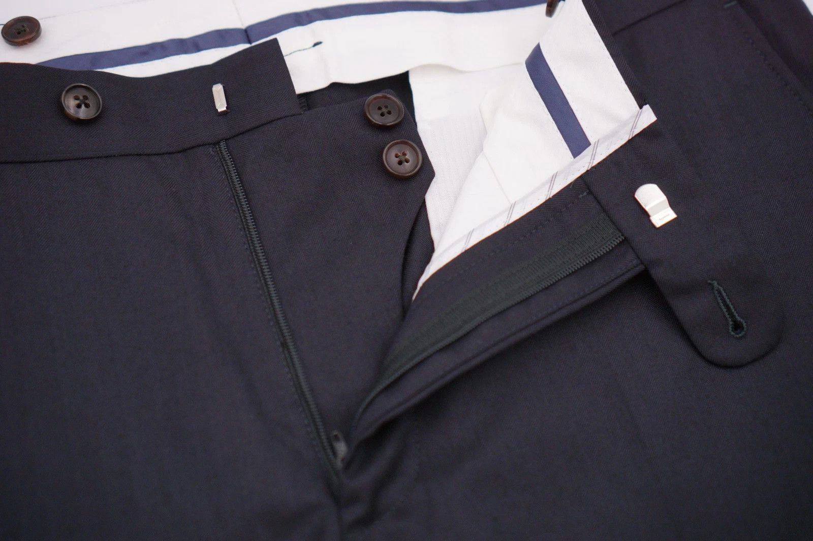 Suitsupply Men Suitsupply Pants Trousers Navy Blue Brescia Wool UK/US38 Size 38R - 3 Thumbnail