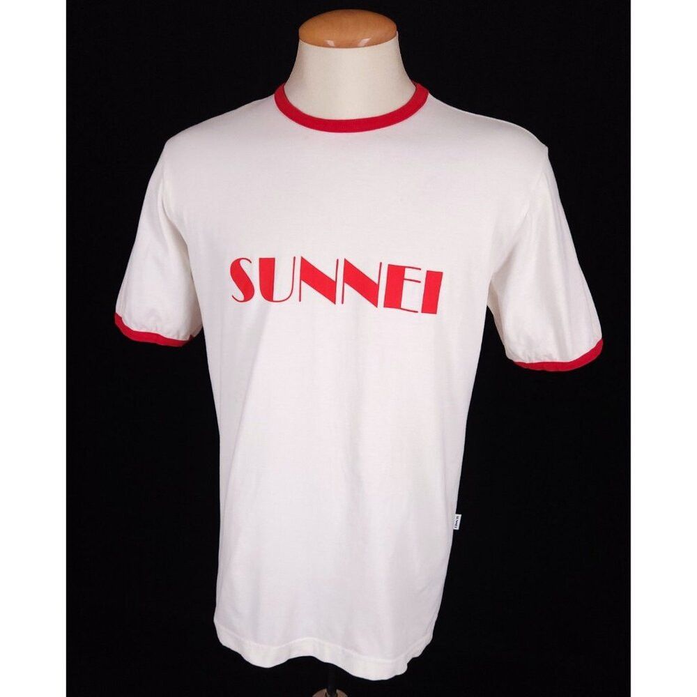 Sunnei Sunnei Logo T-Shirt Size S Mens White Red $175 Size US S / EU 44-46 / 1 - 2 Thumbnail