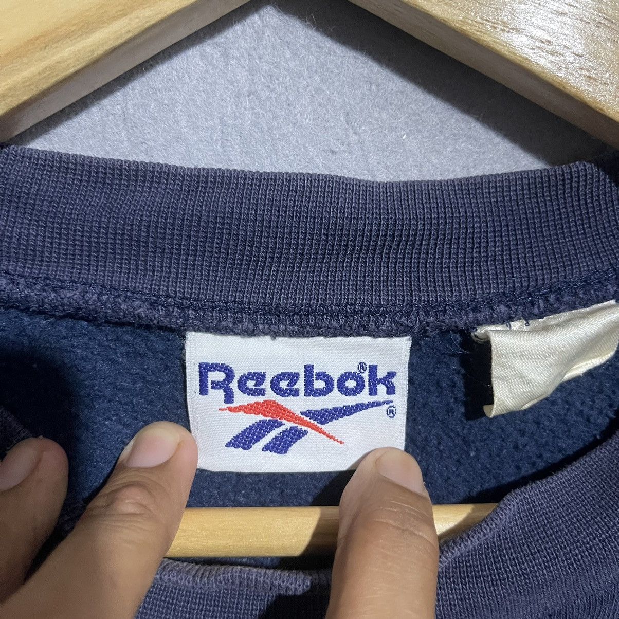 Reebok Vintage 90s Reebok Big Logo Navy Sweatshirt Size US XL / EU 56 / 4 - 7 Thumbnail