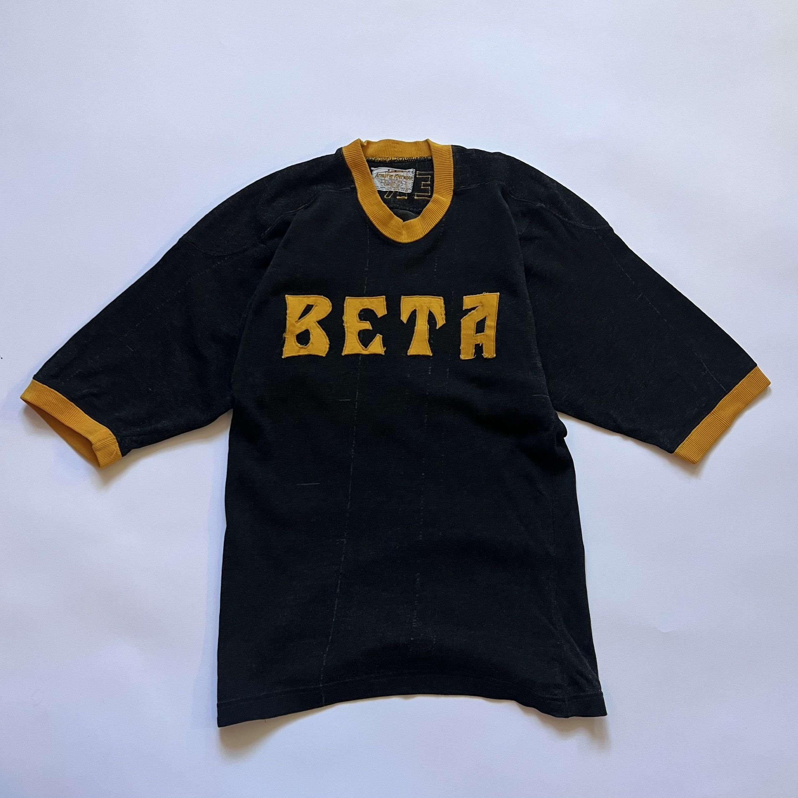 Vintage VTG 60s Beta Sigma Phi Sorority Black Gold T-Shirt S/M Size M / US 6-8 / IT 42-44 - 1 Thumbnail
