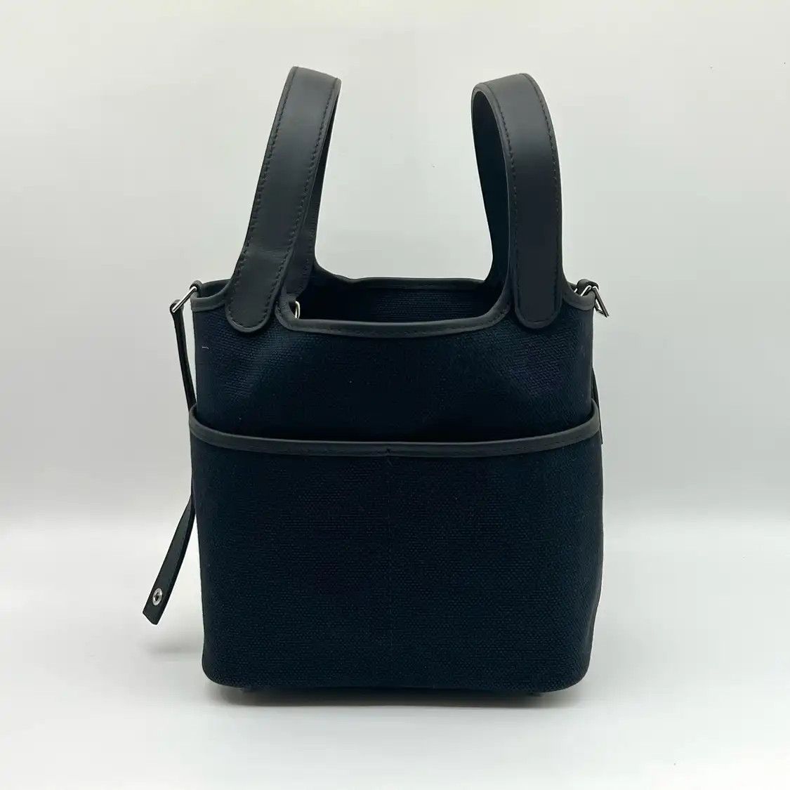 Hermes Hermes Picotin Cargo 18 Midnight Blue canvas picotin handbag silver hardware B Size ONE SIZE - 1 Thumbnail