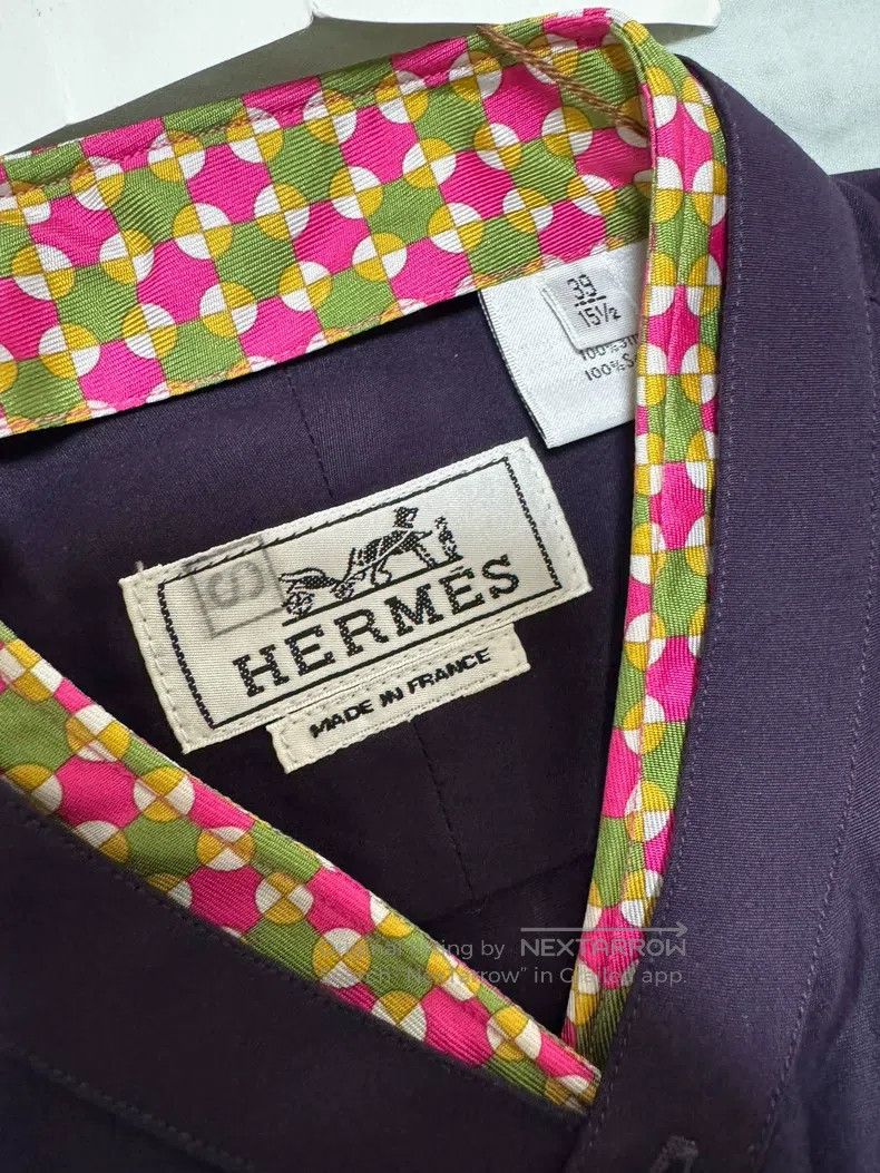 Hermes Hermes size 39 Shirt with special collar design, two silk c Size US M / EU 48-50 / 2 - 7 Thumbnail