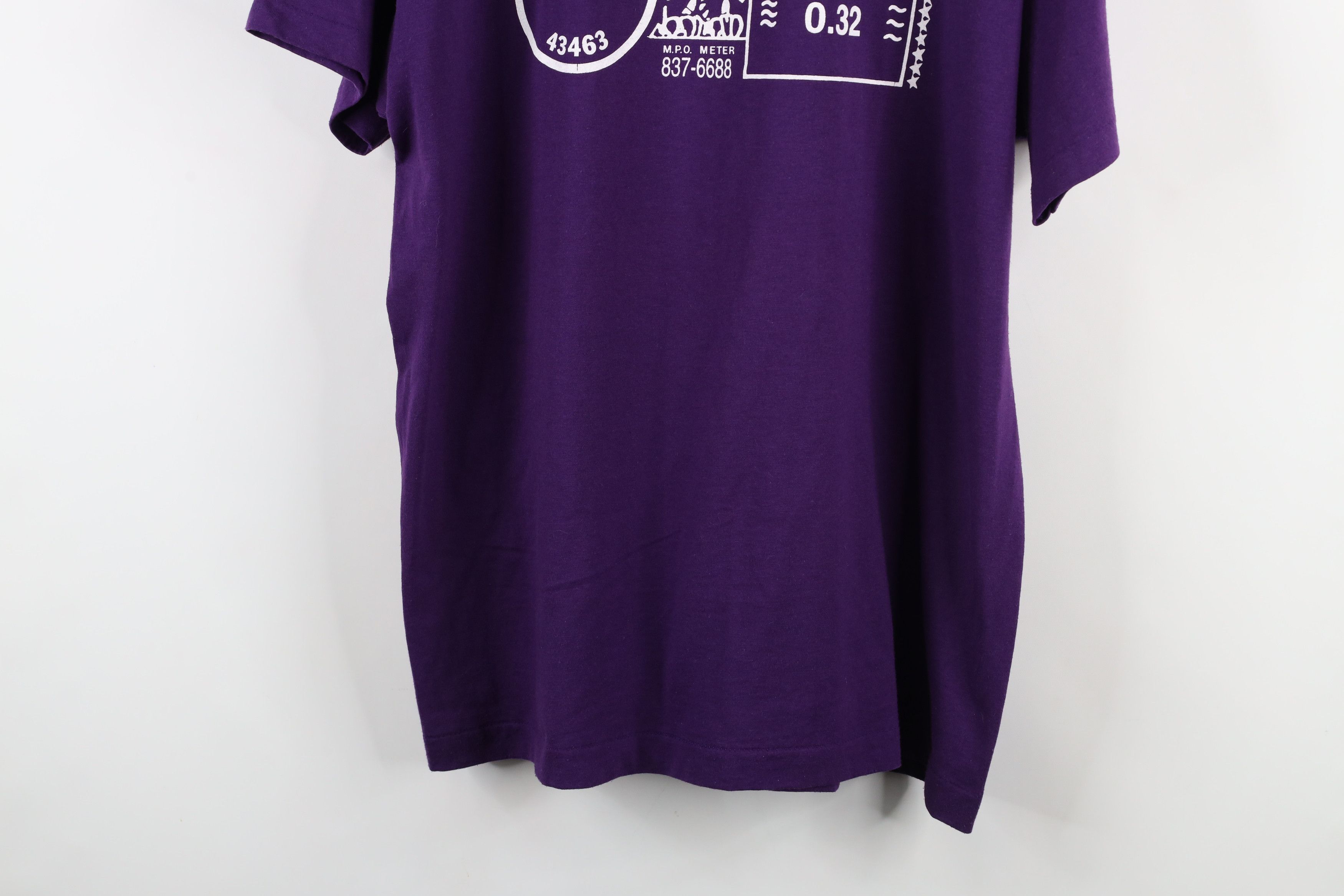 Vintage Vintage 90s Spell US Postage Stamp Ohio T-Shirt Purple USA Size US XL / EU 56 / 4 - 3 Thumbnail