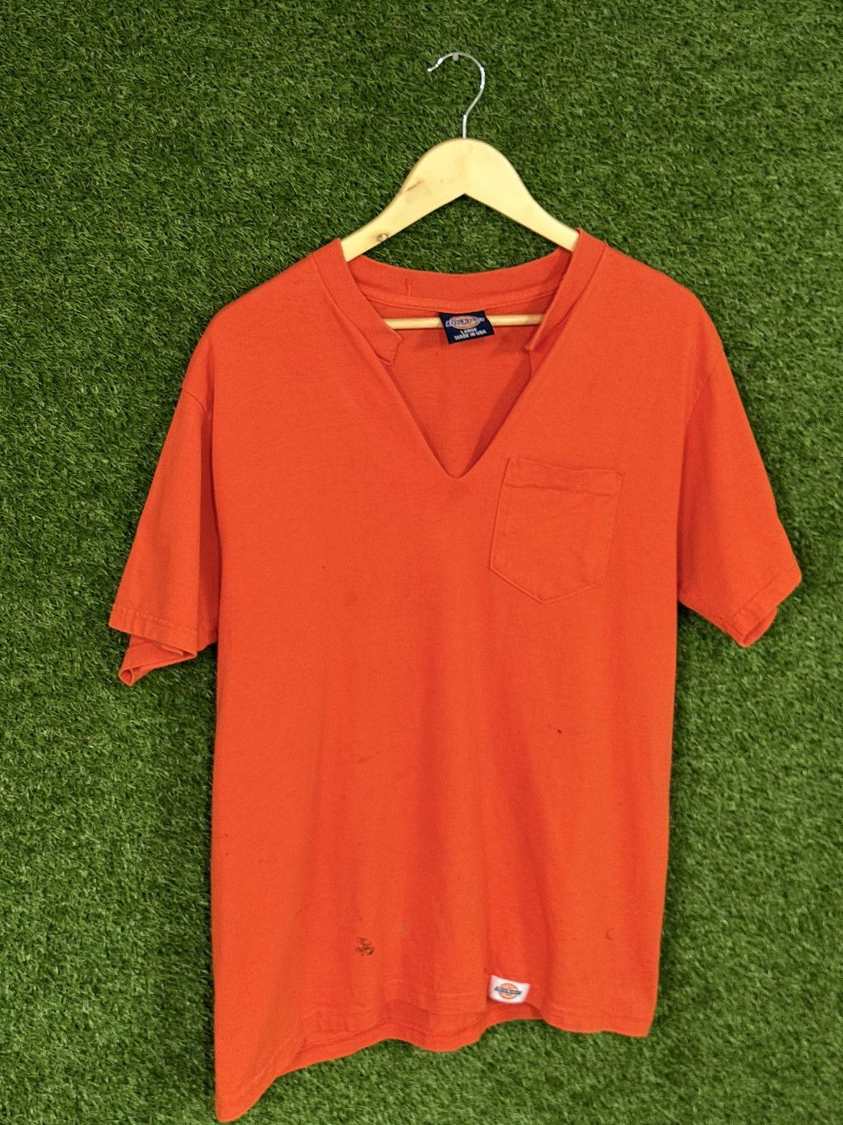 Dickies RARE Made in USA Dickies Orange Heavyweight Pocket Tee Large Size US L / EU 52-54 / 3 - 4 Thumbnail