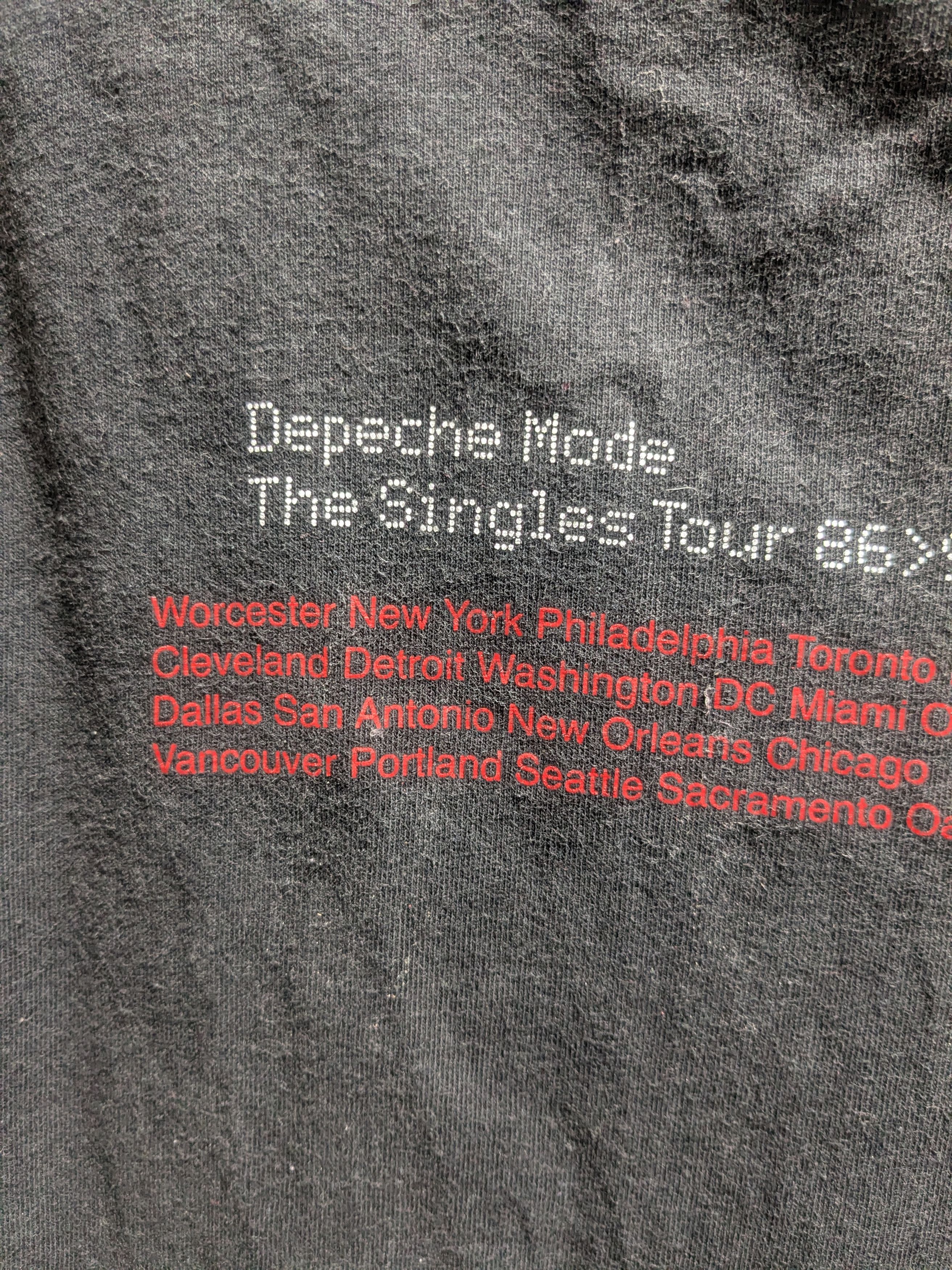 Vintage Depeche mode tshirt vintage the single tour 86-98 Size US S / EU 44-46 / 1 - 12 Thumbnail