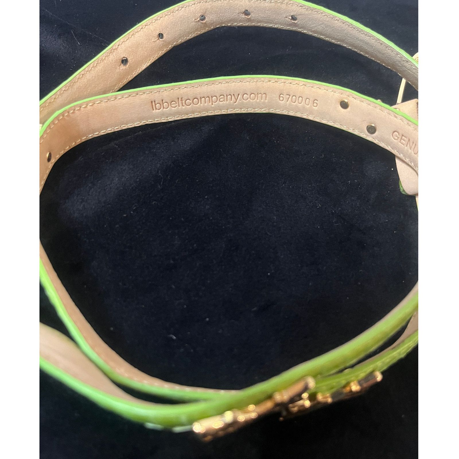 Other Women's Genuine Snakeskin Green Golf Belt XL NWT Size ONE SIZE - 7 Thumbnail