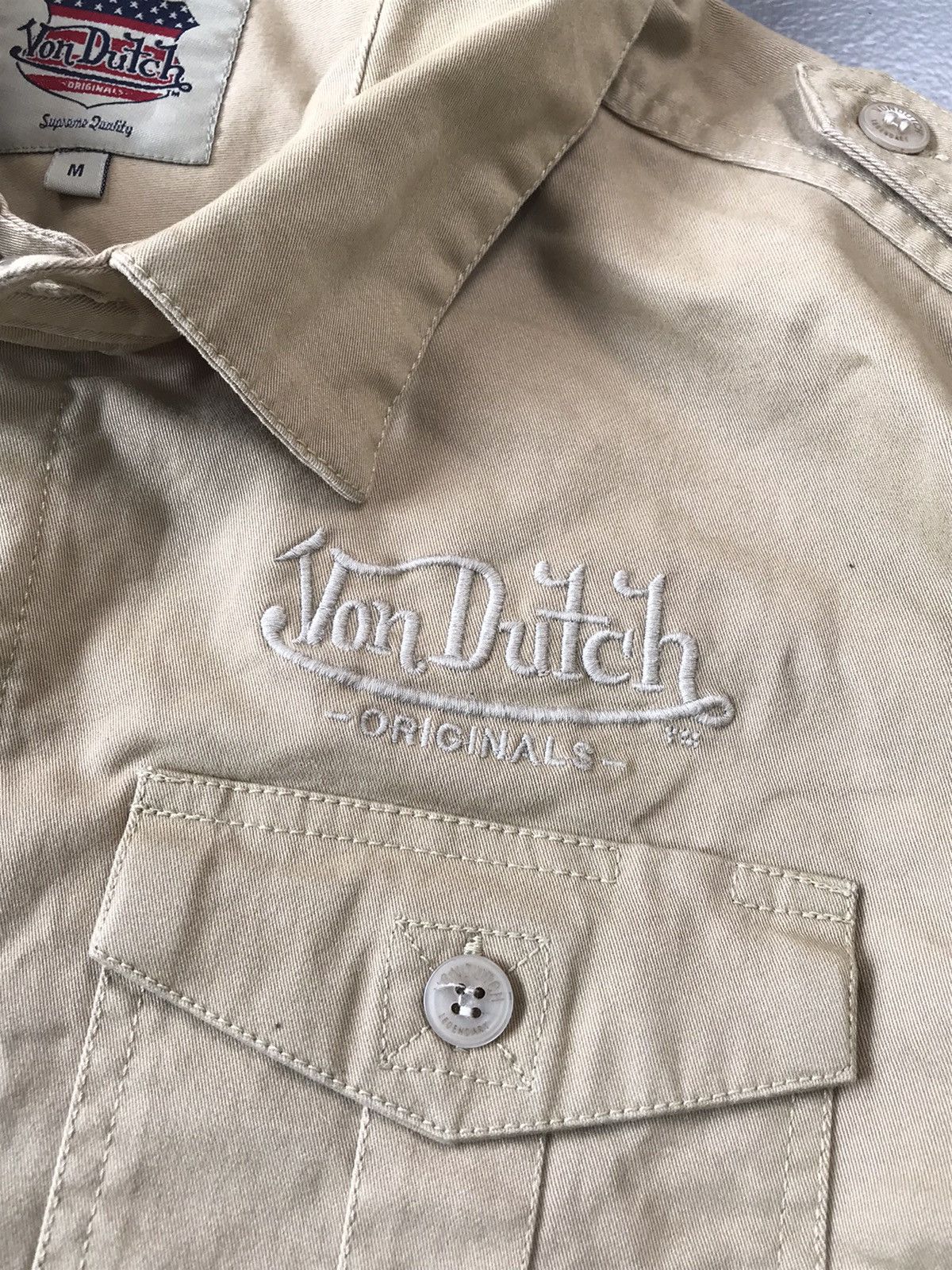 Von Dutch Von Dutch SpellOut printed embroidered button up chore shirt Size US M / EU 48-50 / 2 - 10 Thumbnail