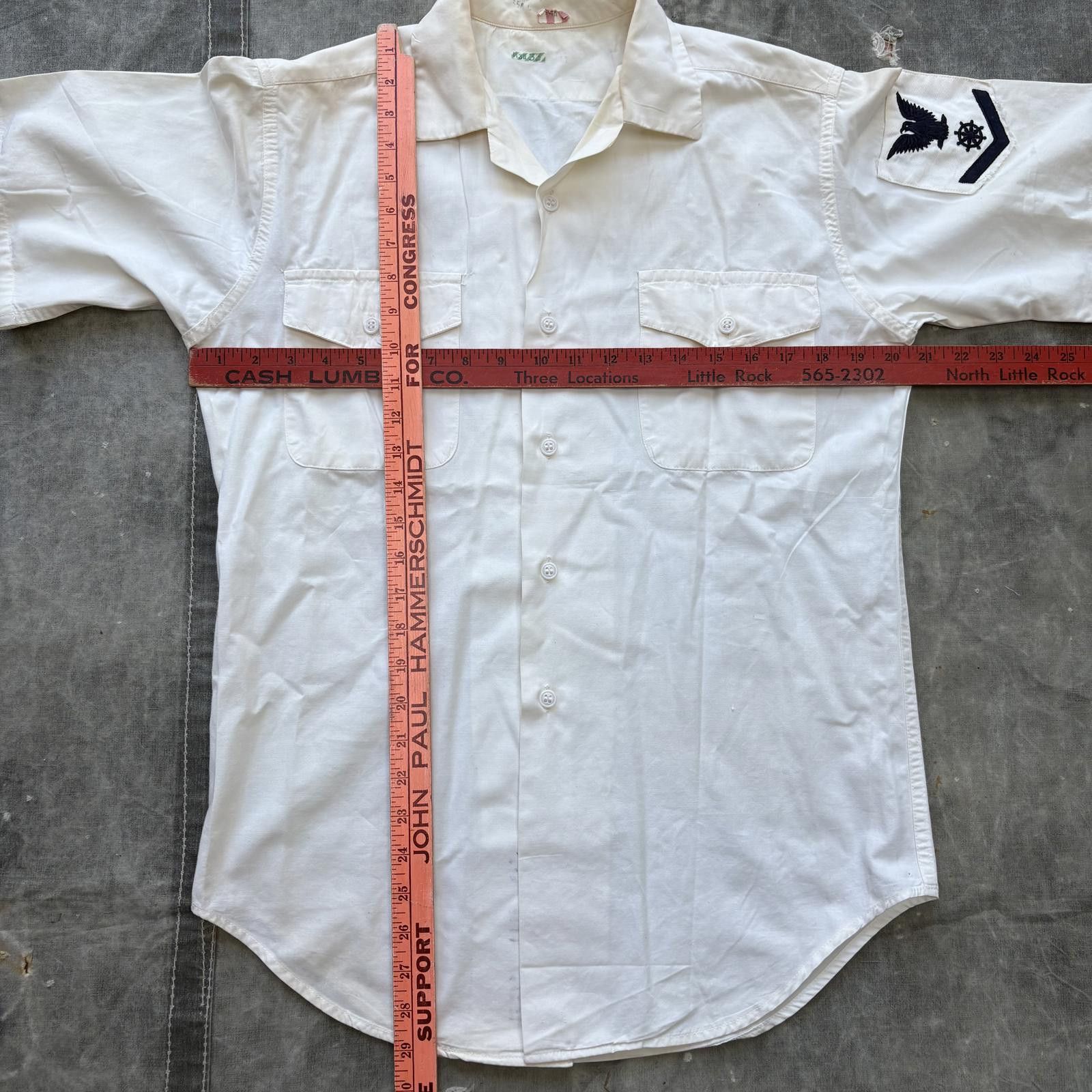 Vintage Vintage 60s USN Navy Uniform Short Sleeve Button Up Shirt Size US M / EU 48-50 / 2 - 4 Thumbnail
