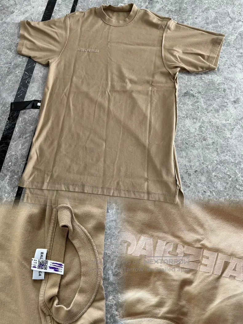Balenciaga Balenciaga Reversed Logo Letter Embroidered Short Sleeve S Size US S / EU 44-46 / 1 - 8 Thumbnail