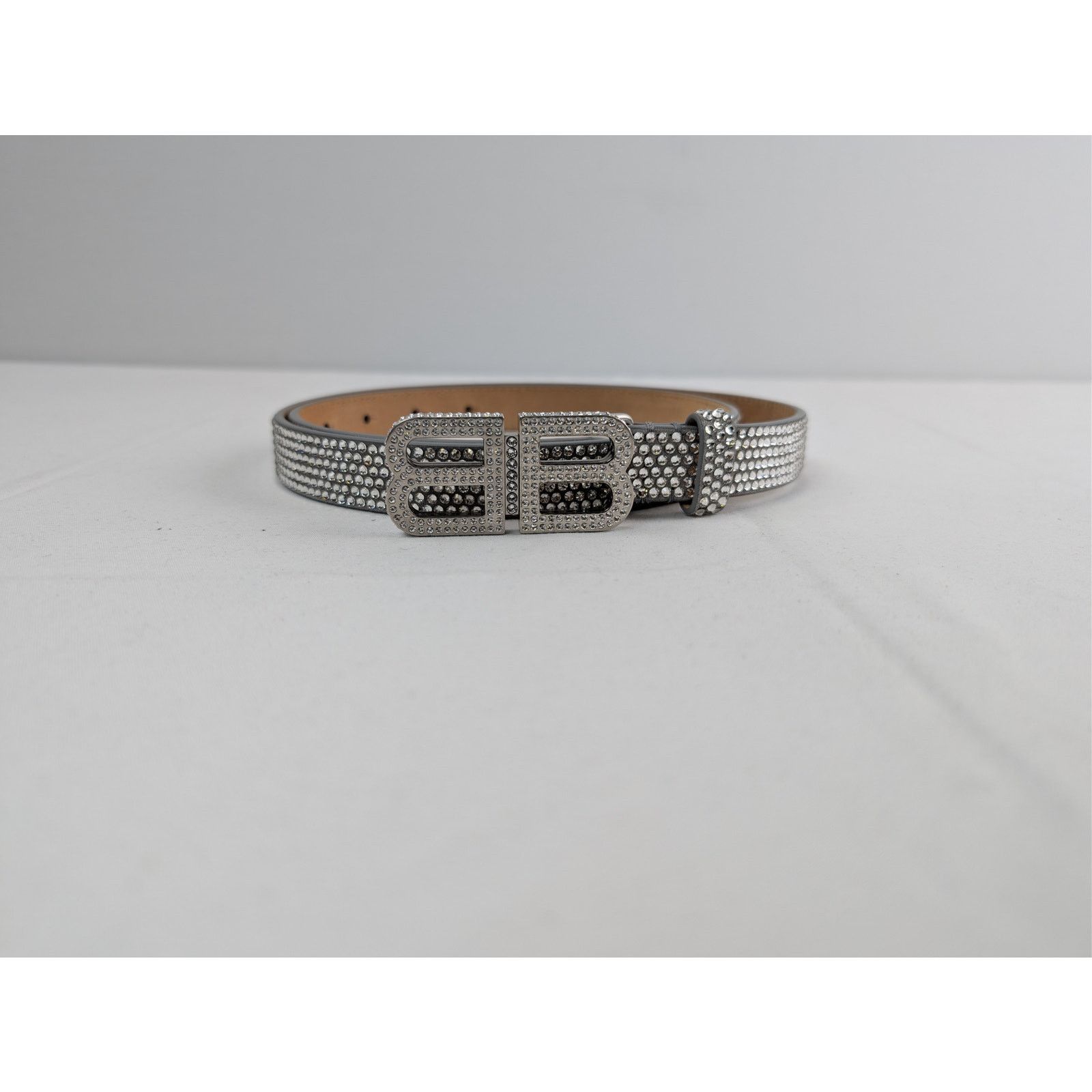 Balenciaga o1rshd1 Size: 80cm / Women's BB Studded Belt in Black/Silver Size ONE SIZE - 1 Thumbnail