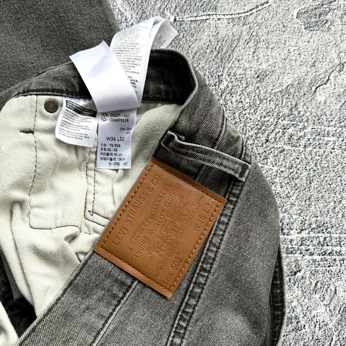 Levi's Mens Jeans Levi’s 502 Premium Gray Size: 36 Size US 36 / EU 52 - 12 Thumbnail