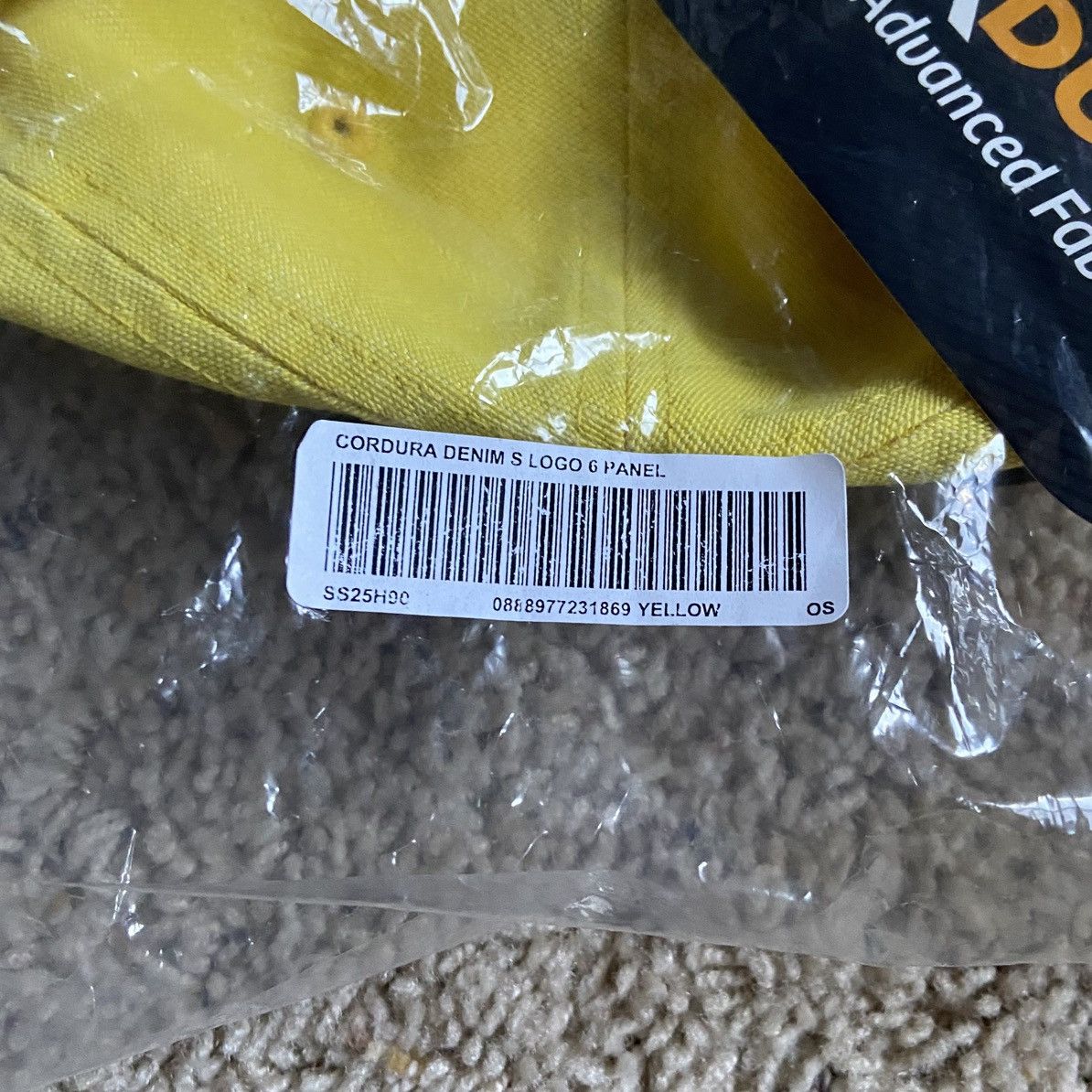 Supreme Supreme Cordura Denim S Logo 6-Panel - Yellow - OS Size ONE SIZE - 6 Thumbnail