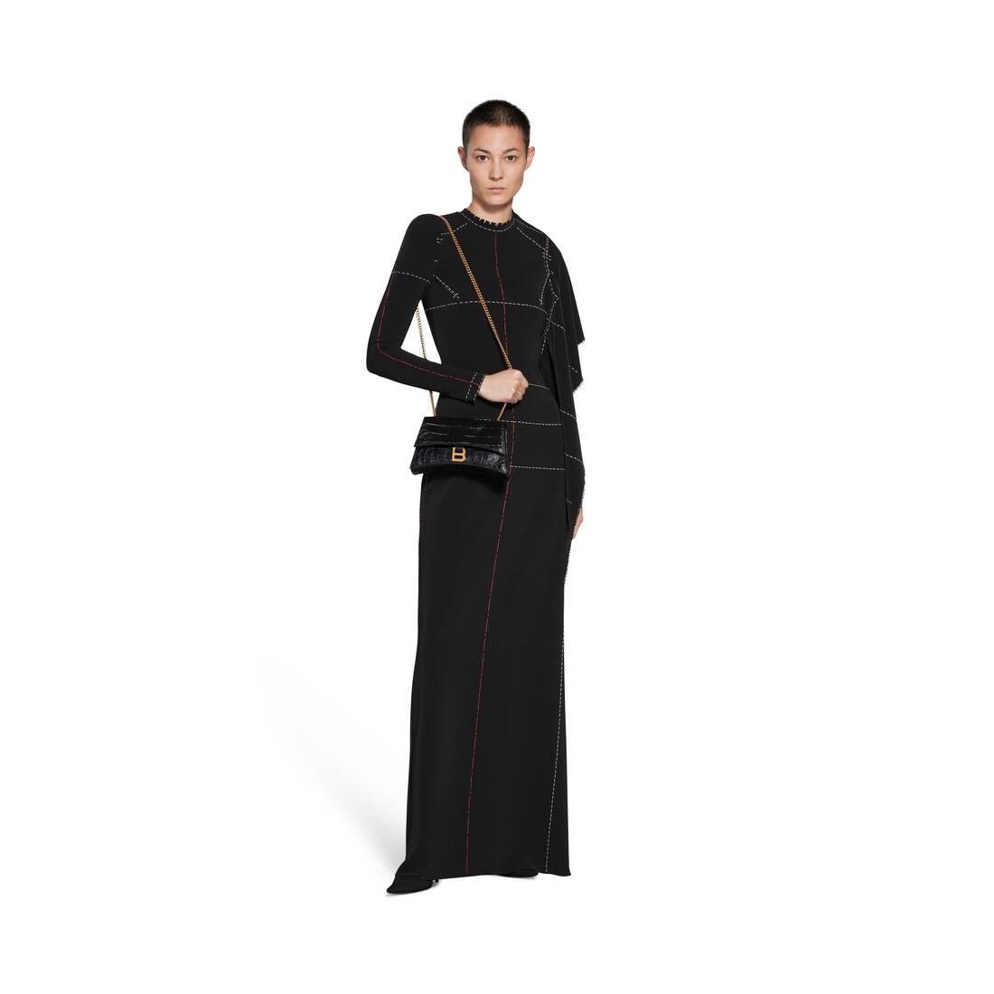 Balenciaga o1srvl11e0426 Size: OS / Borsa Con Catena XS Crush in Black Size ONE SIZE - 2 Thumbnail