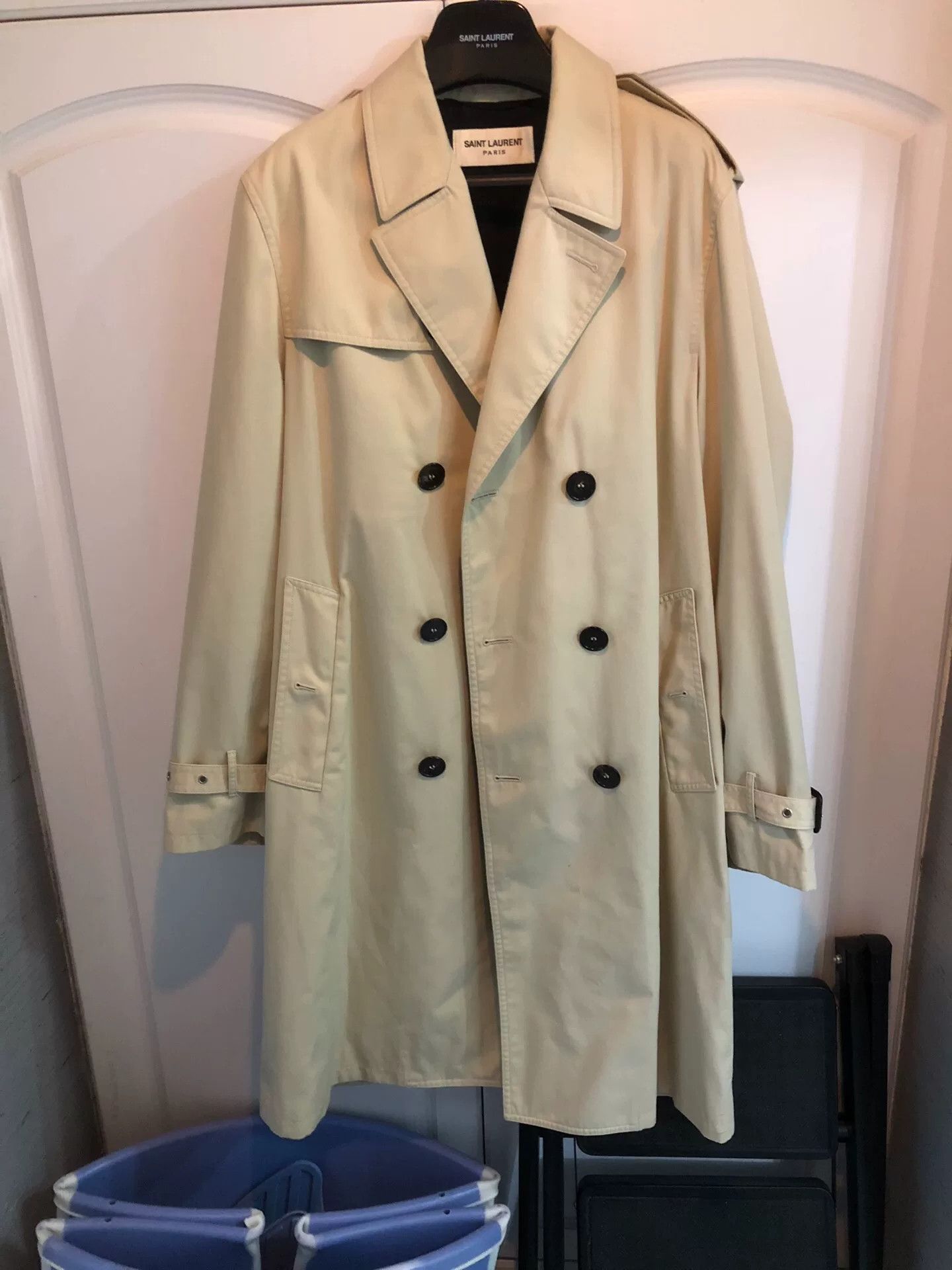 Saint Laurent Paris Saint Laurent 16FW Khaki Trench Coat Size US S / EU 44-46 / 1 - 1 Thumbnail
