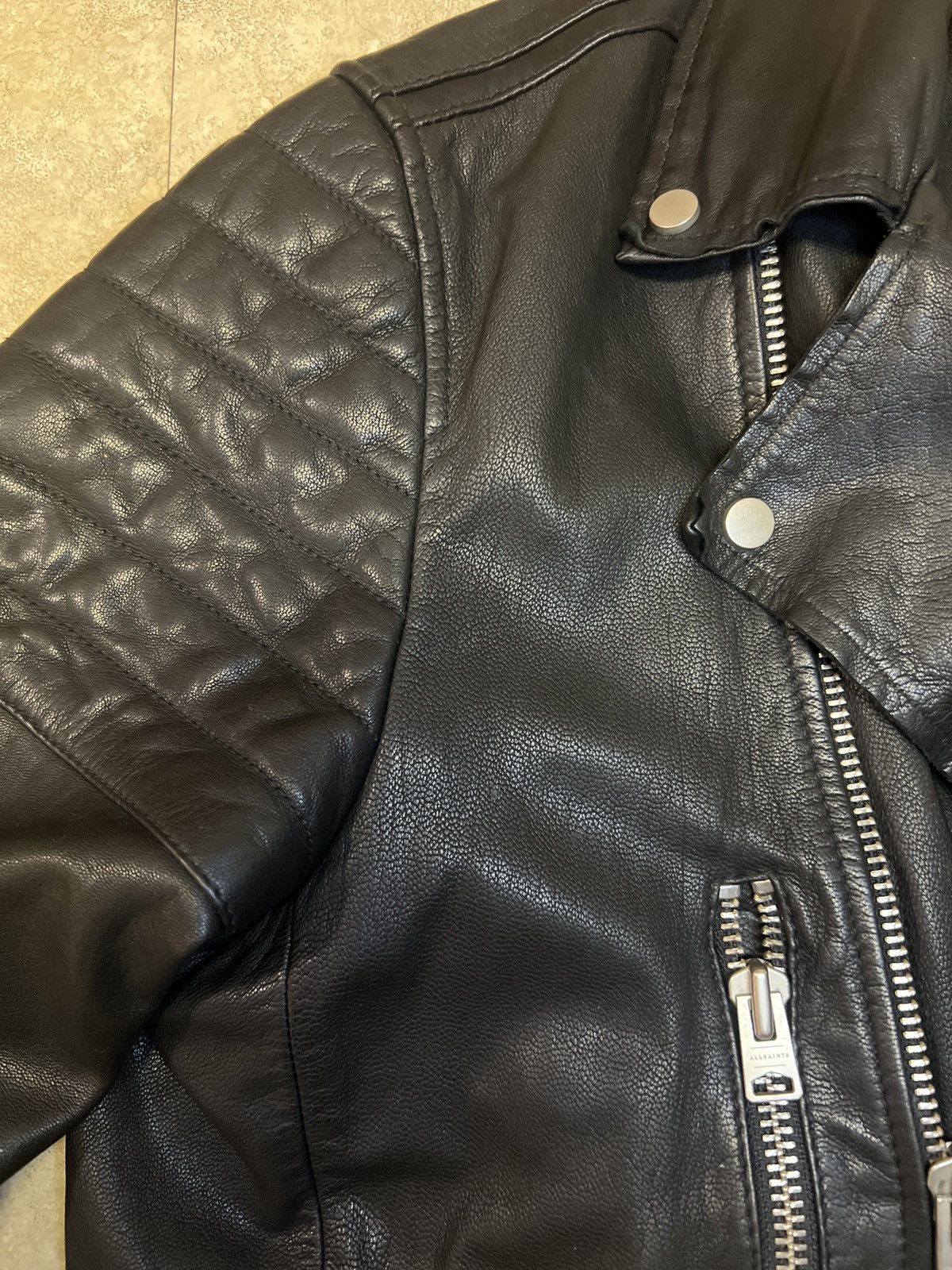 Allsaints Allsaints Black leather moto jacket Size US L / EU 52-54 / 3 - 2 Thumbnail