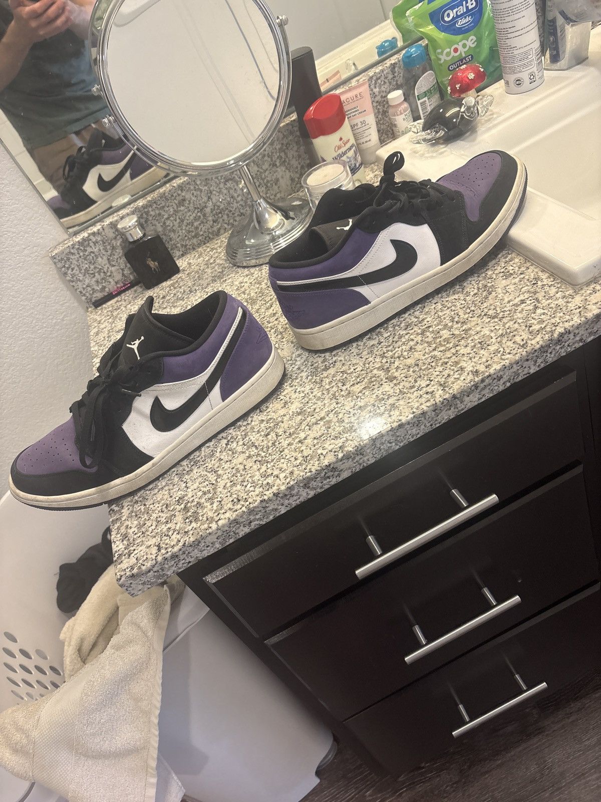 Jordan Brand Purple air jordan 1 low Size US 12 / EU 45 - 7 Thumbnail