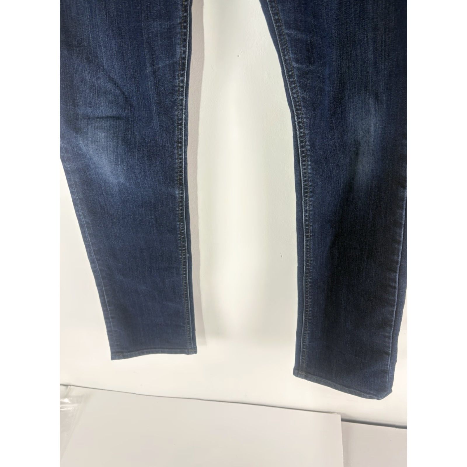 Lands' End Lands' End Canvas Pin Straight Jeans Womens Size 10 Blue 100% Cotton Denim Regular Rise Mid 5-Pocket Design Easy Care Machine Washable Big: 29 Inseam Size 32" / US 10 / IT 46 - 3 Thumbnail