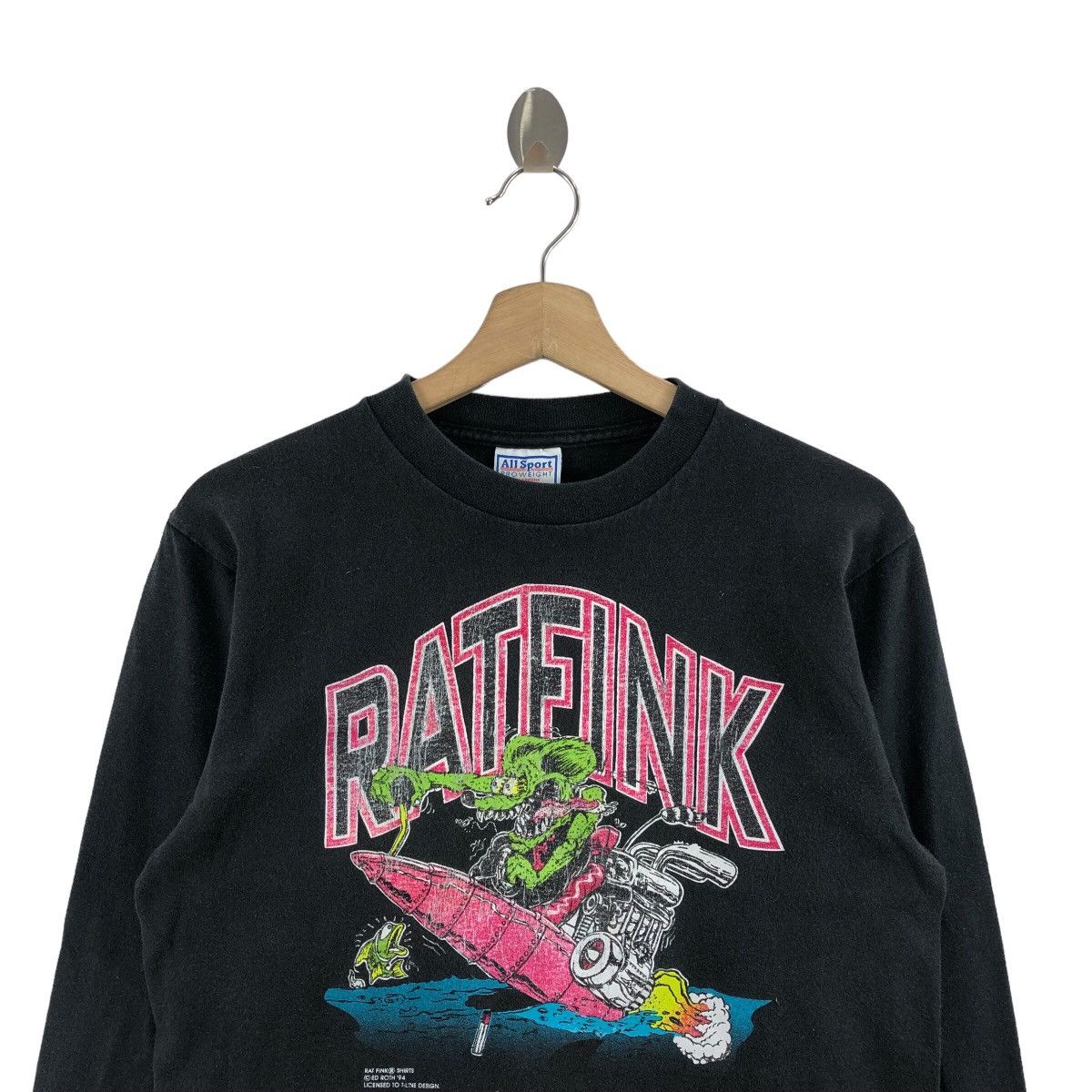 Cartoon Network × Vintage Pick!! Vtg 1994 RAT FINK HOT ROD Long Sleeve Tshirt Size US M / EU 48-50 / 2 - 3 Thumbnail