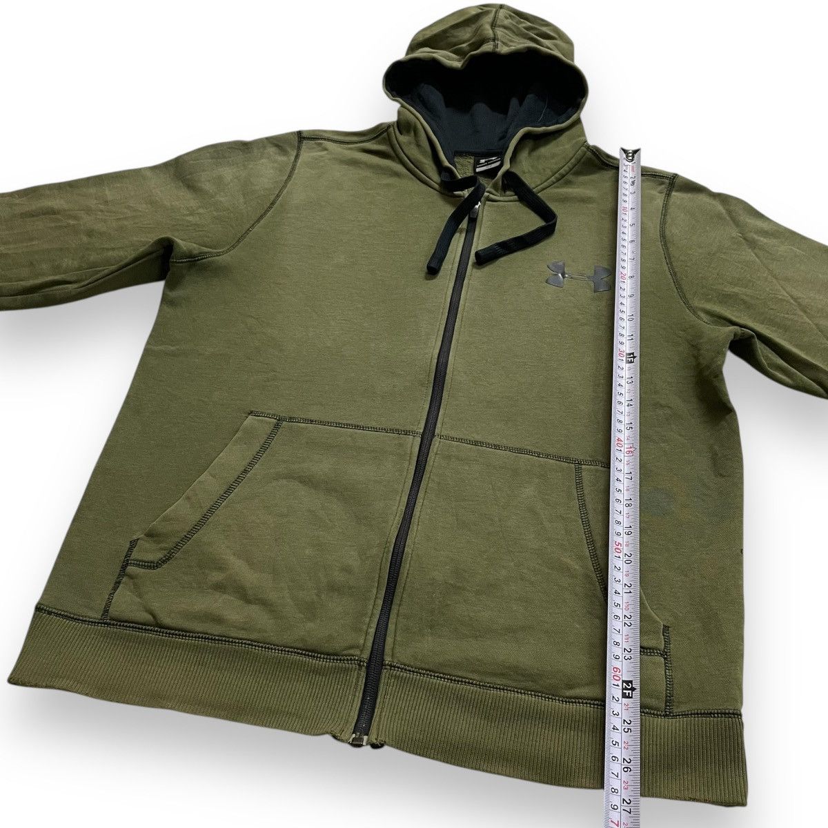 Under Armour Army Green Pullover Under Armor Hoodie Zipper Size US L / EU 52-54 / 3 - 11 Thumbnail