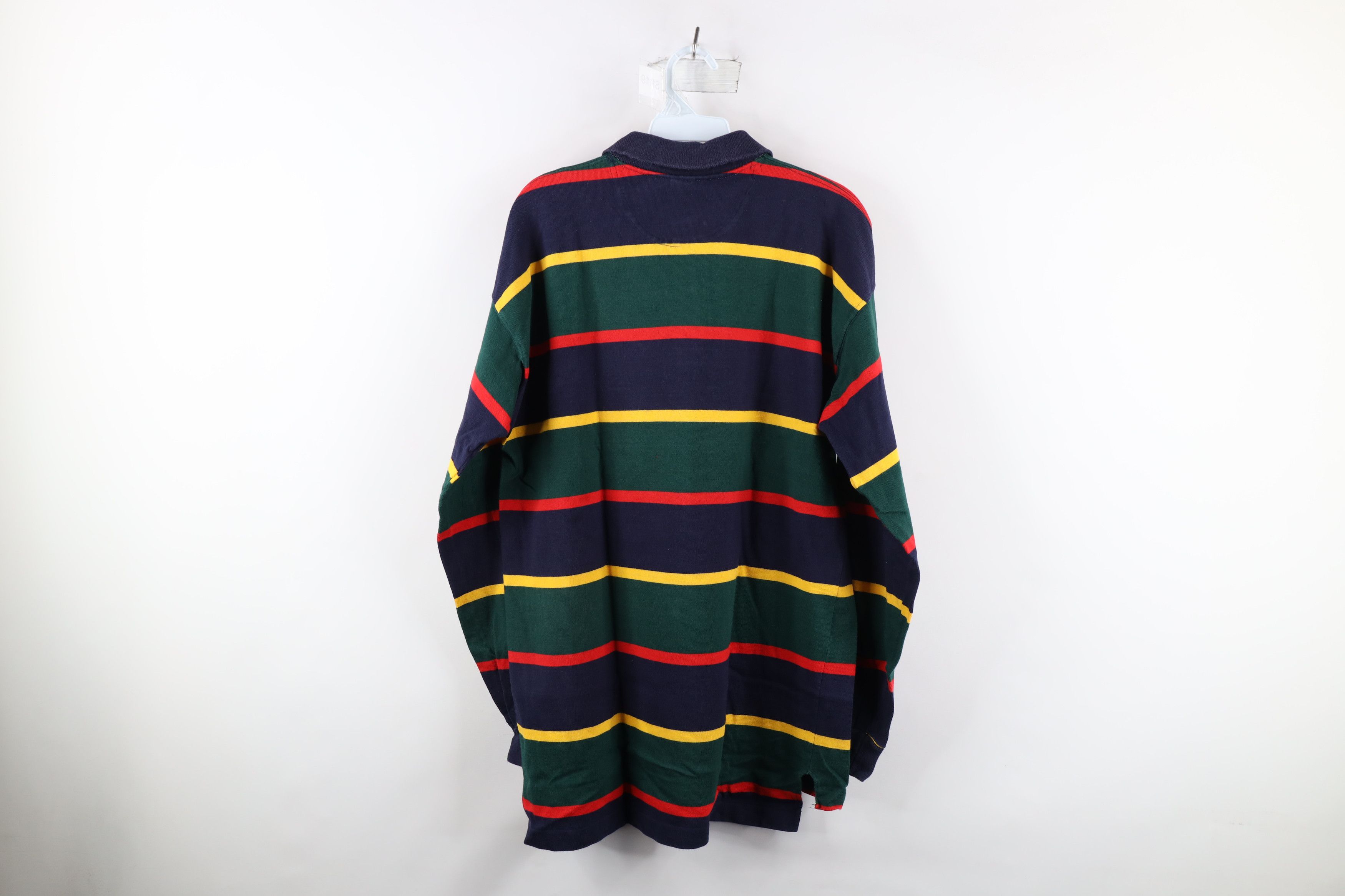 Vintage Vintage 90s Streetwear Striped Long Sleeve Rugby Polo USA Size US L / EU 52-54 / 3 - 5 Thumbnail