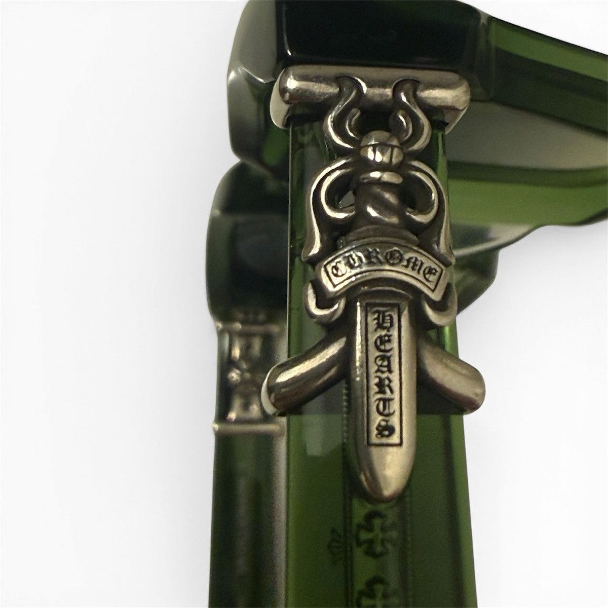 Chrome Hearts CHROME HEARTS VAGILLIONAIRE II GREEN SUNGLASSES Size ONE SIZE - 6 Thumbnail