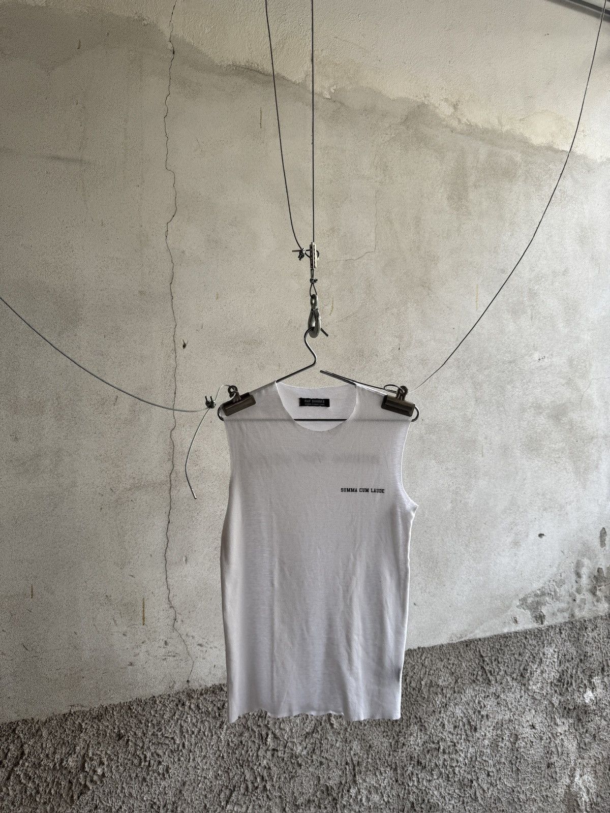 Raf Simons Raf Simons S/S 2000 “sum cumma laude” tank top Size US M / EU 48-50 / 2 - 2 Thumbnail