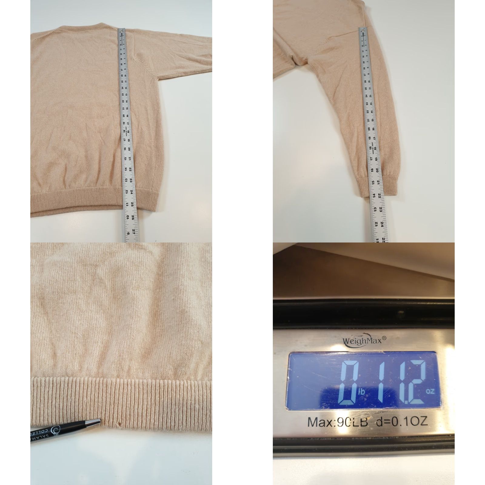 Vintage VINTAGE Snow Lotus Sweater Womens 40 Beige 100% Cashmere Floral Embroidered Pullover Size S / US 4 / IT 40 - 8 Thumbnail