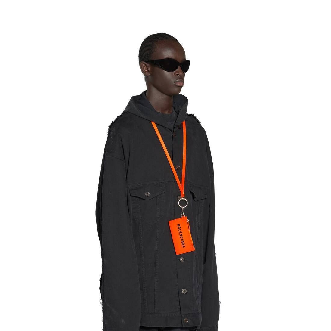 Balenciaga o1srvl11e0526 Size: OS / Cash Card Case On Keychain Orange Size ONE SIZE - 4 Thumbnail