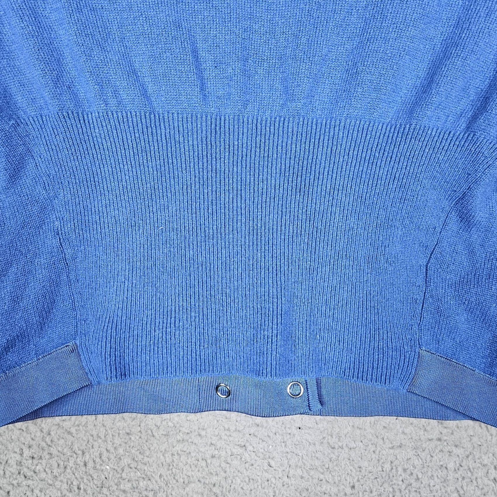 Karen Millen Keren Millen Sweater Womens 2 Blue Women cropped Sleeve cashmere Size Size XS / US 0-2 / IT 36-38 - 6 Thumbnail