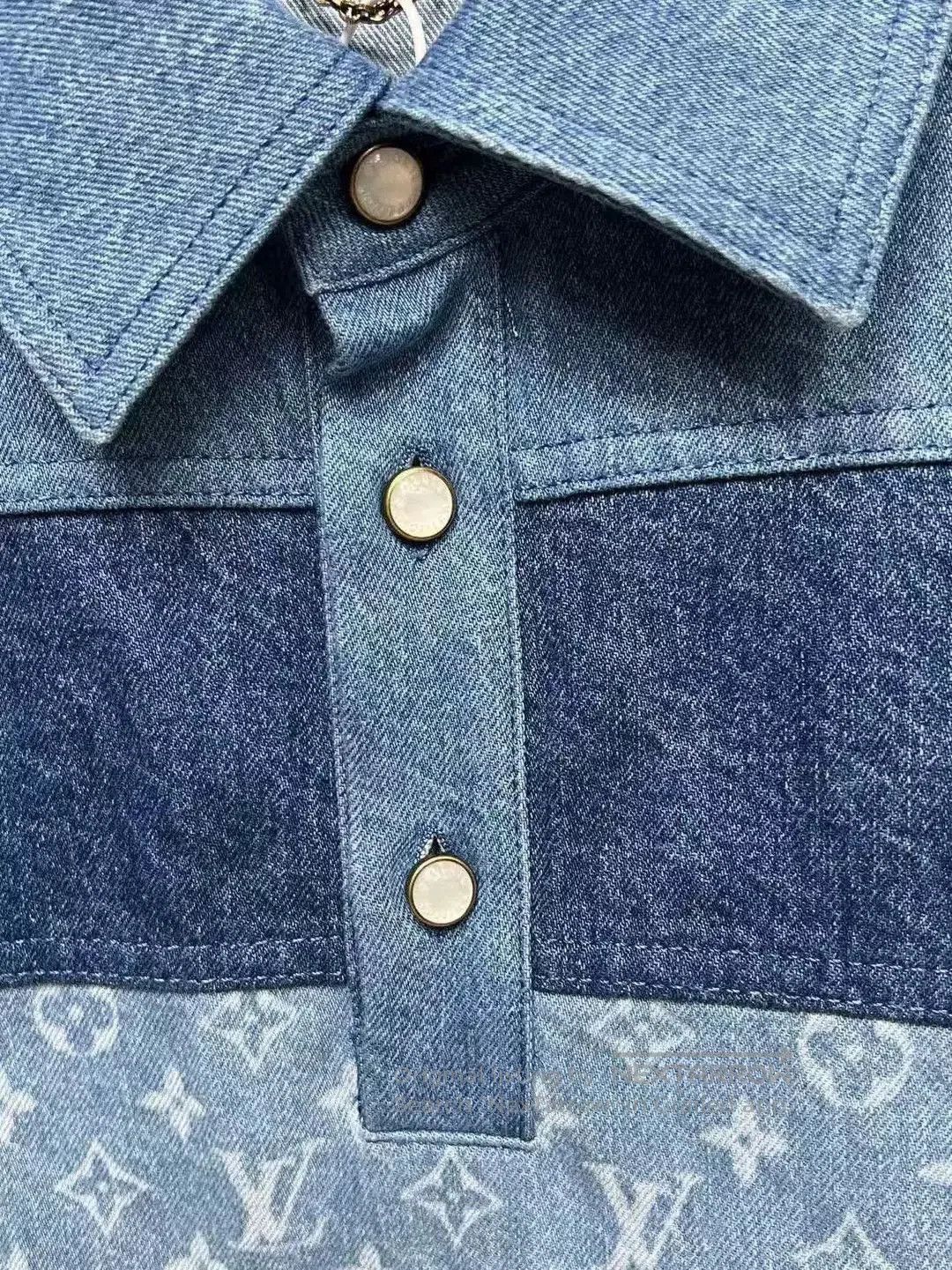 Louis Vuitton Louis Vuitton Blue Logo Stripe Denim Jacket. Size XS / US 0-2 / IT 36-38 - 3 Thumbnail
