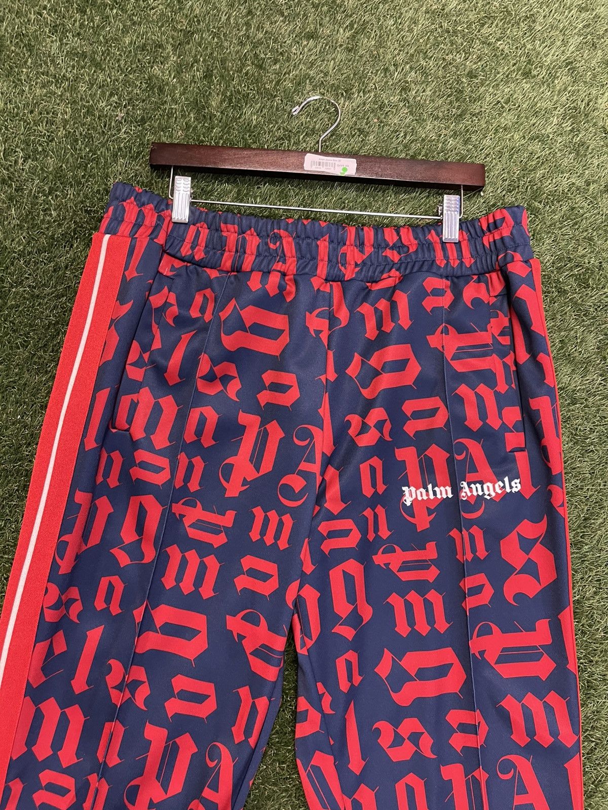 Palm Angels Size XXL - Palm Angels Monogram Sweatpants Red/Blue Size US 38 / EU 54 - 2 Thumbnail