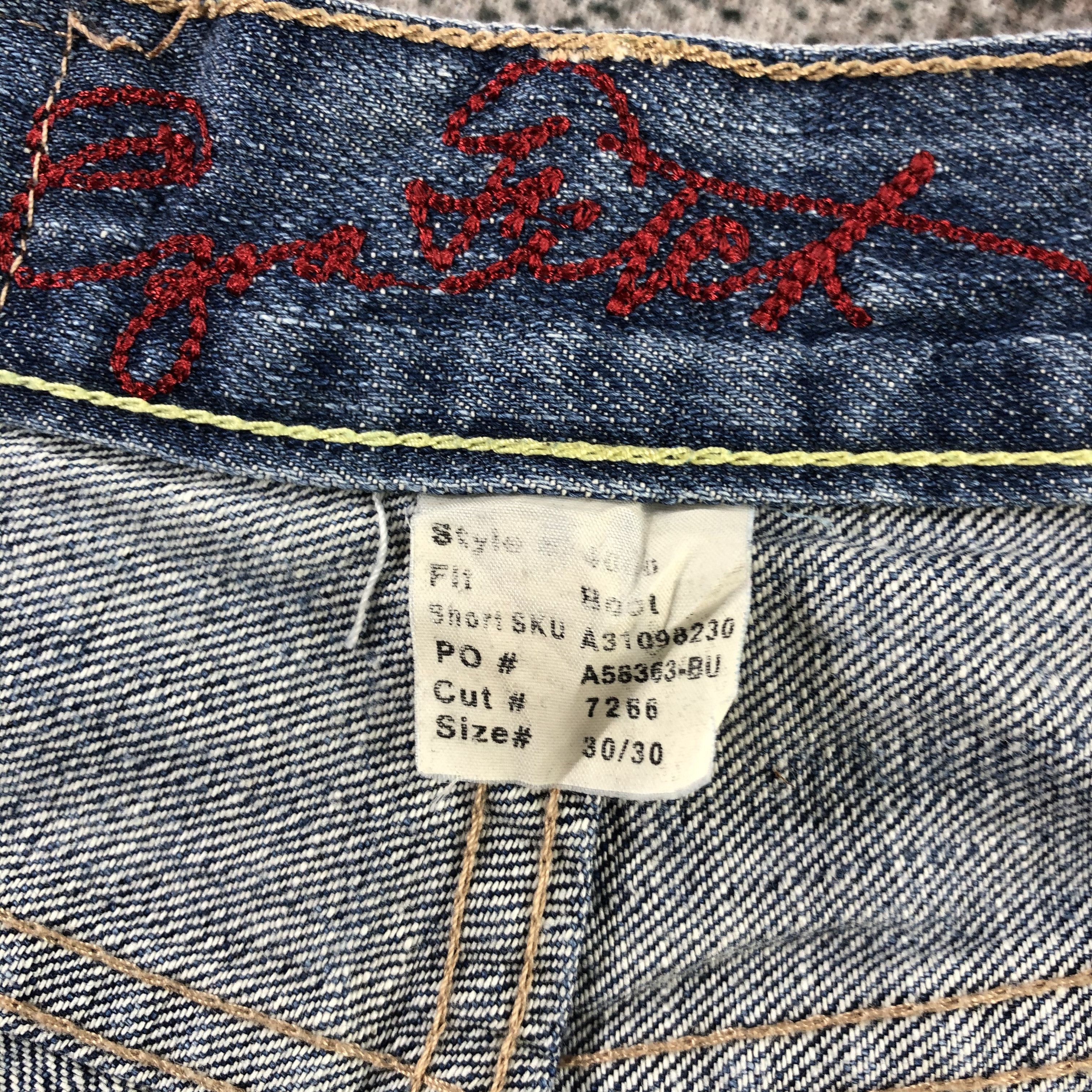 Vintage Ezra Fitch Jeans Medium Wash Distressed Denim KJ1455 Size US 30 / EU 46 - 15 Thumbnail