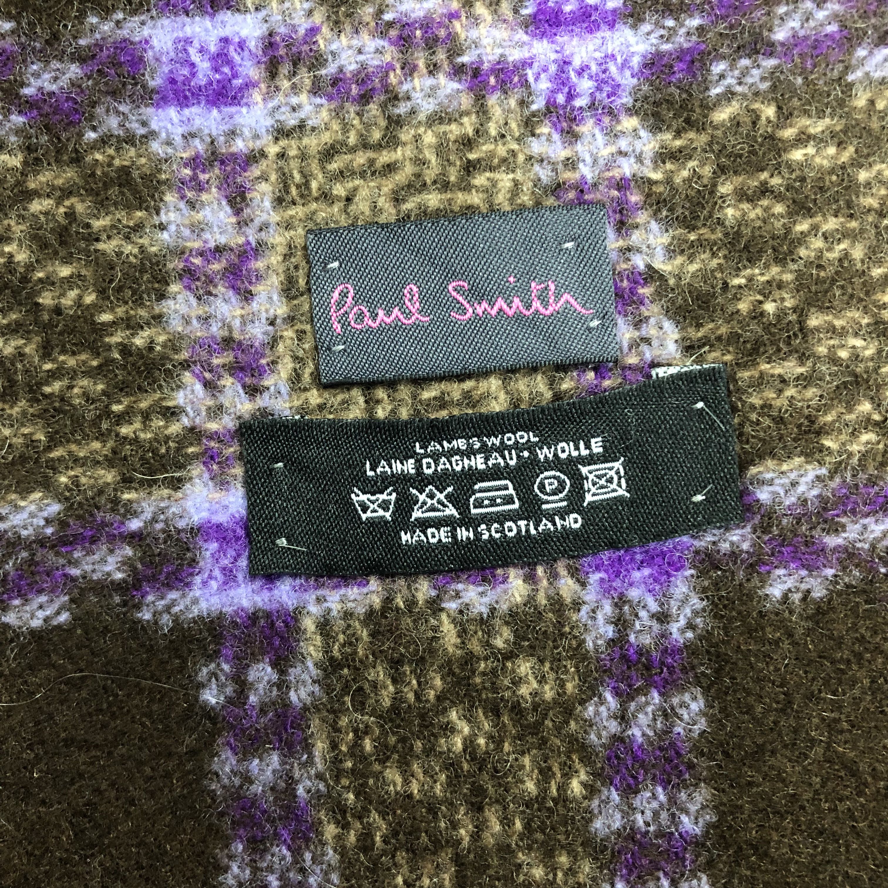 Paul Smith × Vintage Vintage Paul Smith Wool Scarf Muffler MF369 Size ONE SIZE - 4 Thumbnail