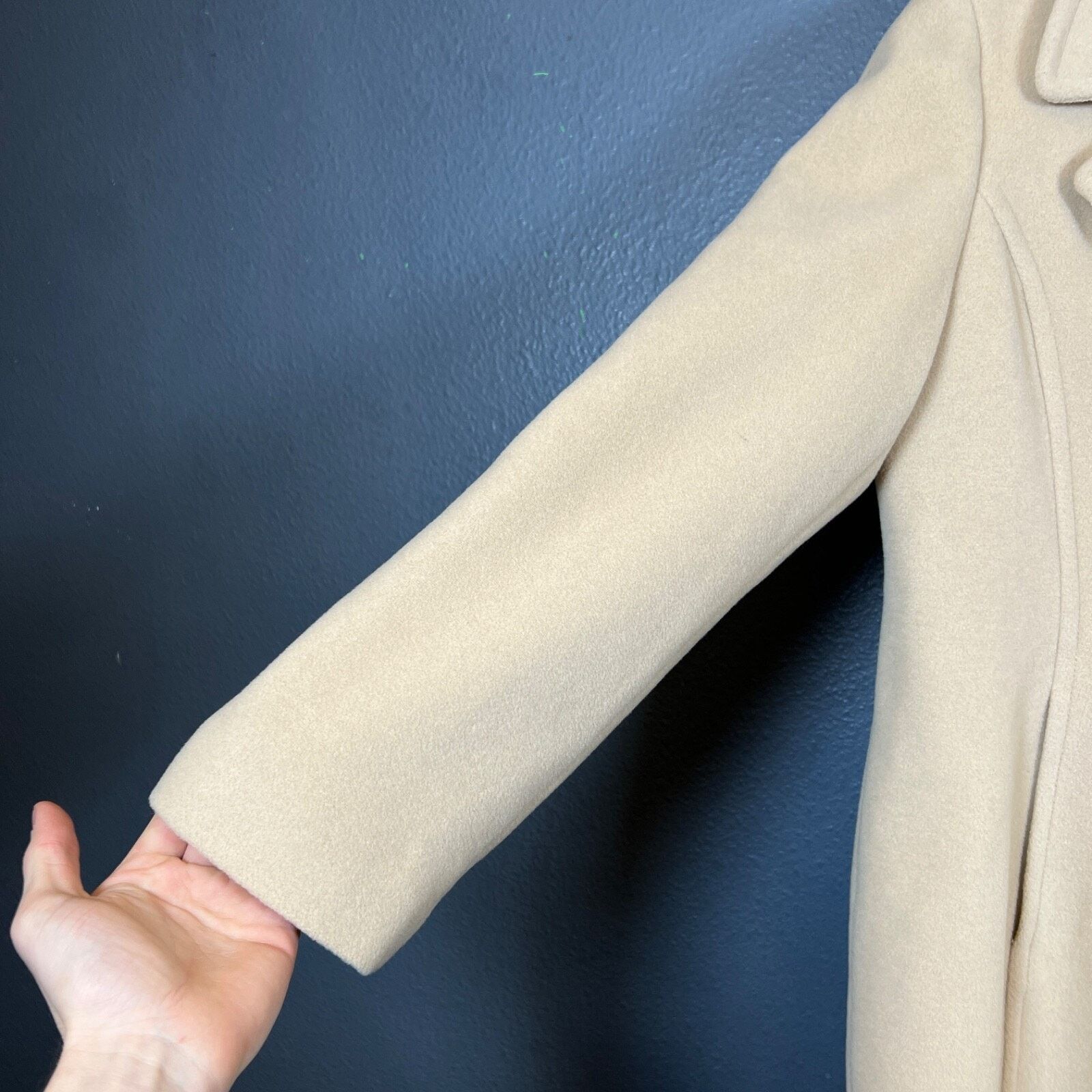 Vintage Marvin Richards L women’s beige wool coat trench jacket New Size L / US 10 / IT 46 - 2 Thumbnail