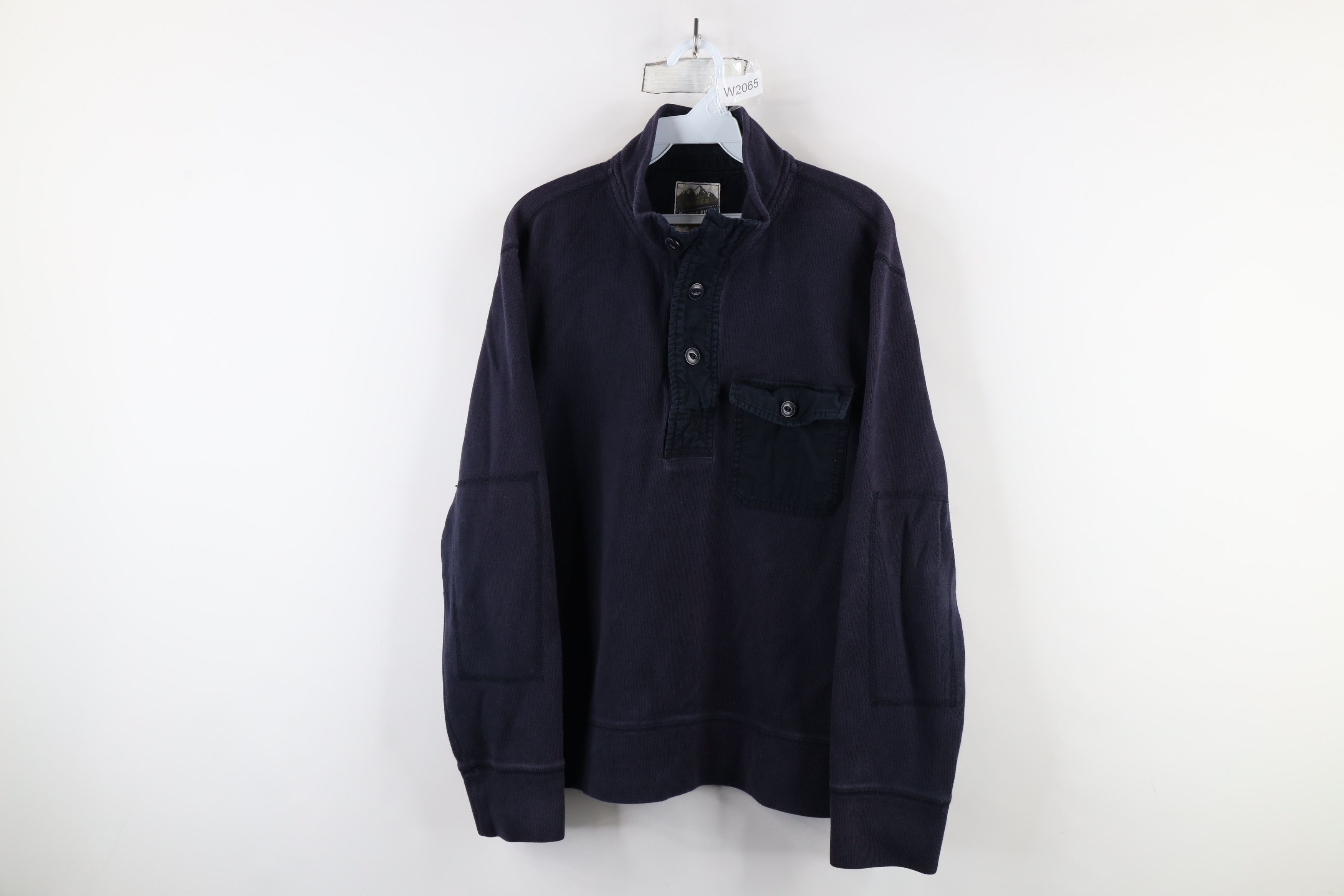 Eddie Bauer × Vintage Vintage Eddie Bauer Elbow Patch Ribbed Knit Henley Sweater Size US L / EU 52-54 / 3 - 1 Thumbnail