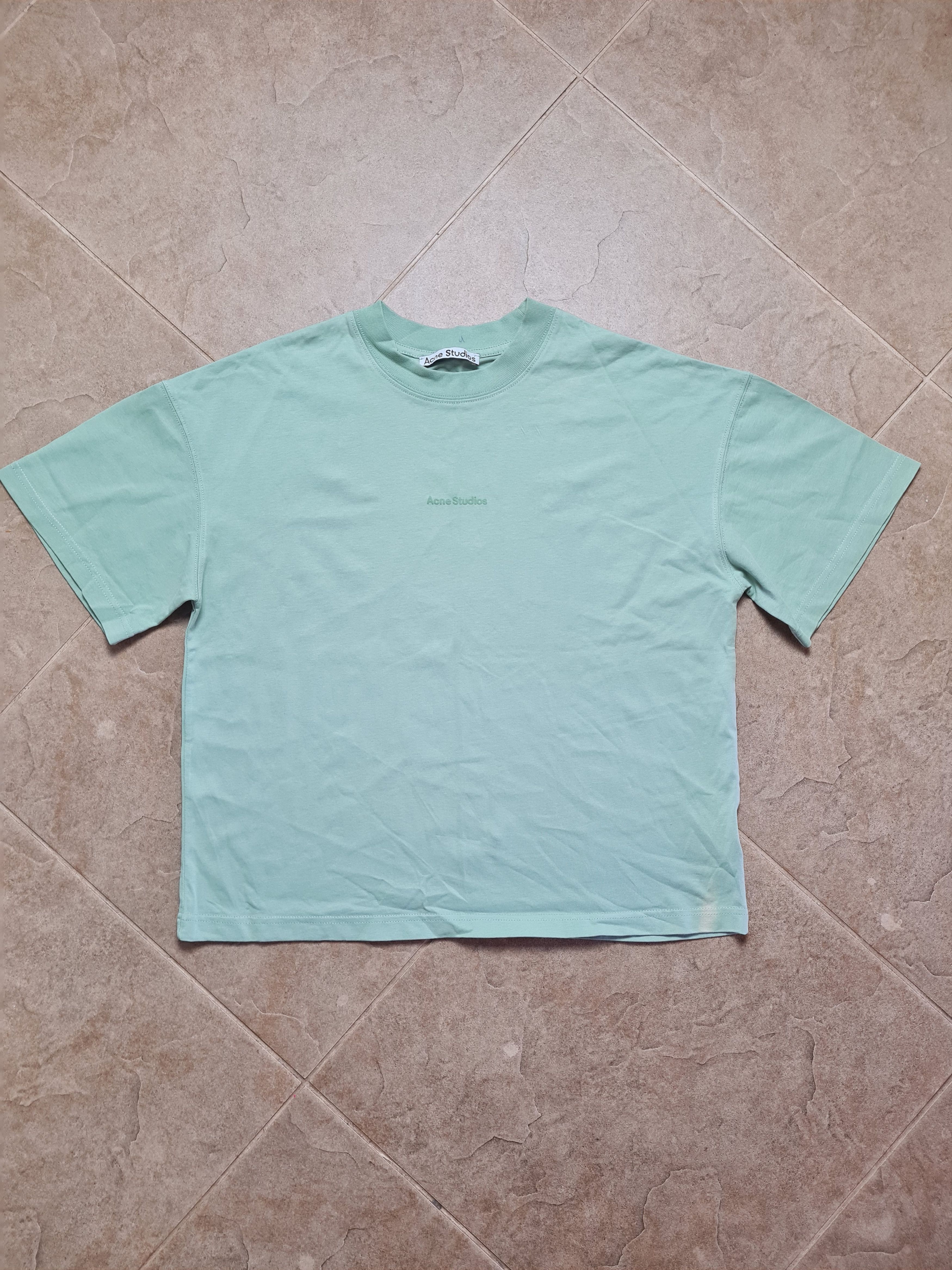 Acne Studios Acne Studios Logo T-shirt Oversized Jersey Green Size S Size S / US 4 / IT 40 - 7 Thumbnail