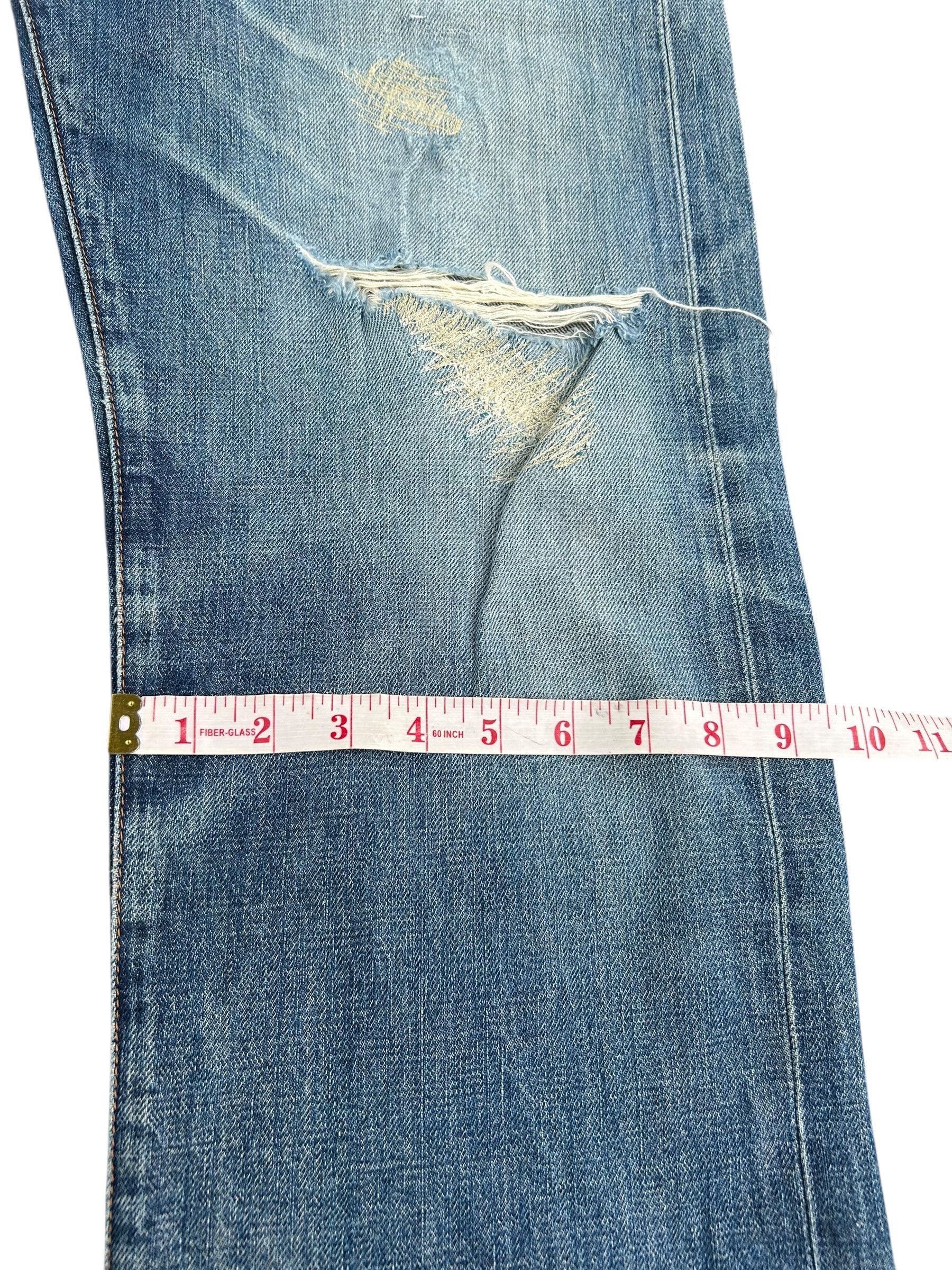Japanese Brand × Kapital × Vintage THRASHED Vintage Levi's big E Reconstructed Repair Denim Size US 33 - 24 Thumbnail